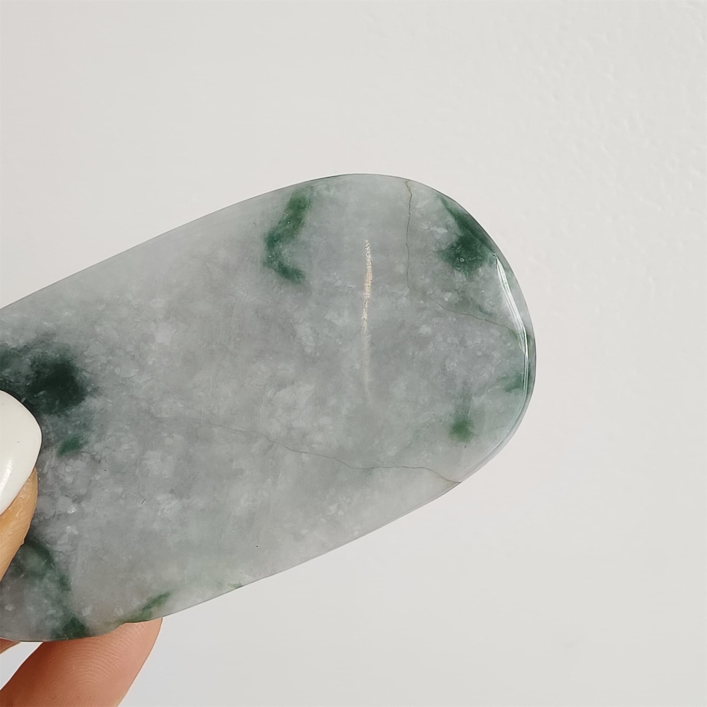 DDP | 72.6X38X10.6mm Natural Certificated Type A Icy Green Burmese Jadeite Oval Pendant With Landscape Carved,DIY Jewelry Supplies