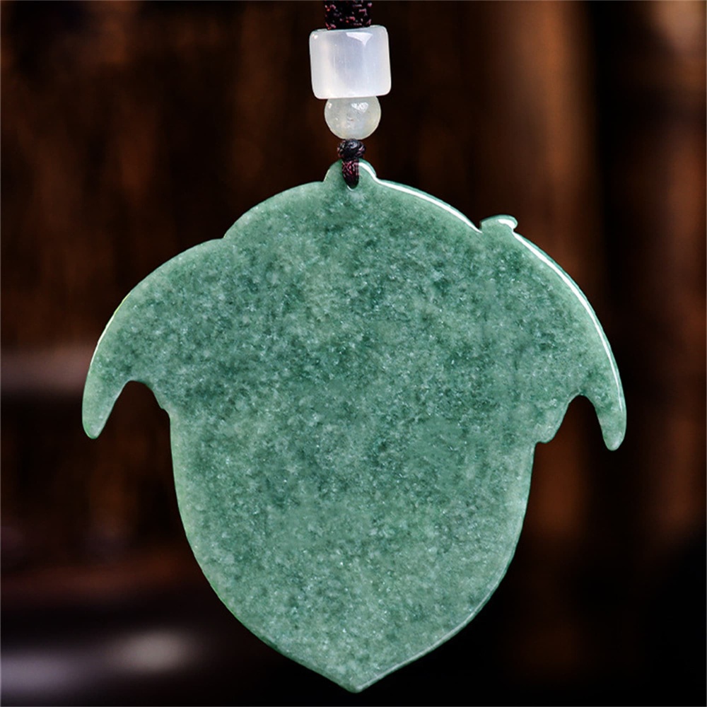 DDP | 58X59X6mm Natural Certificated Type A Bean Green Burmese Jadeite Great Dragon Pendant,DIY Jewelry Supplies
