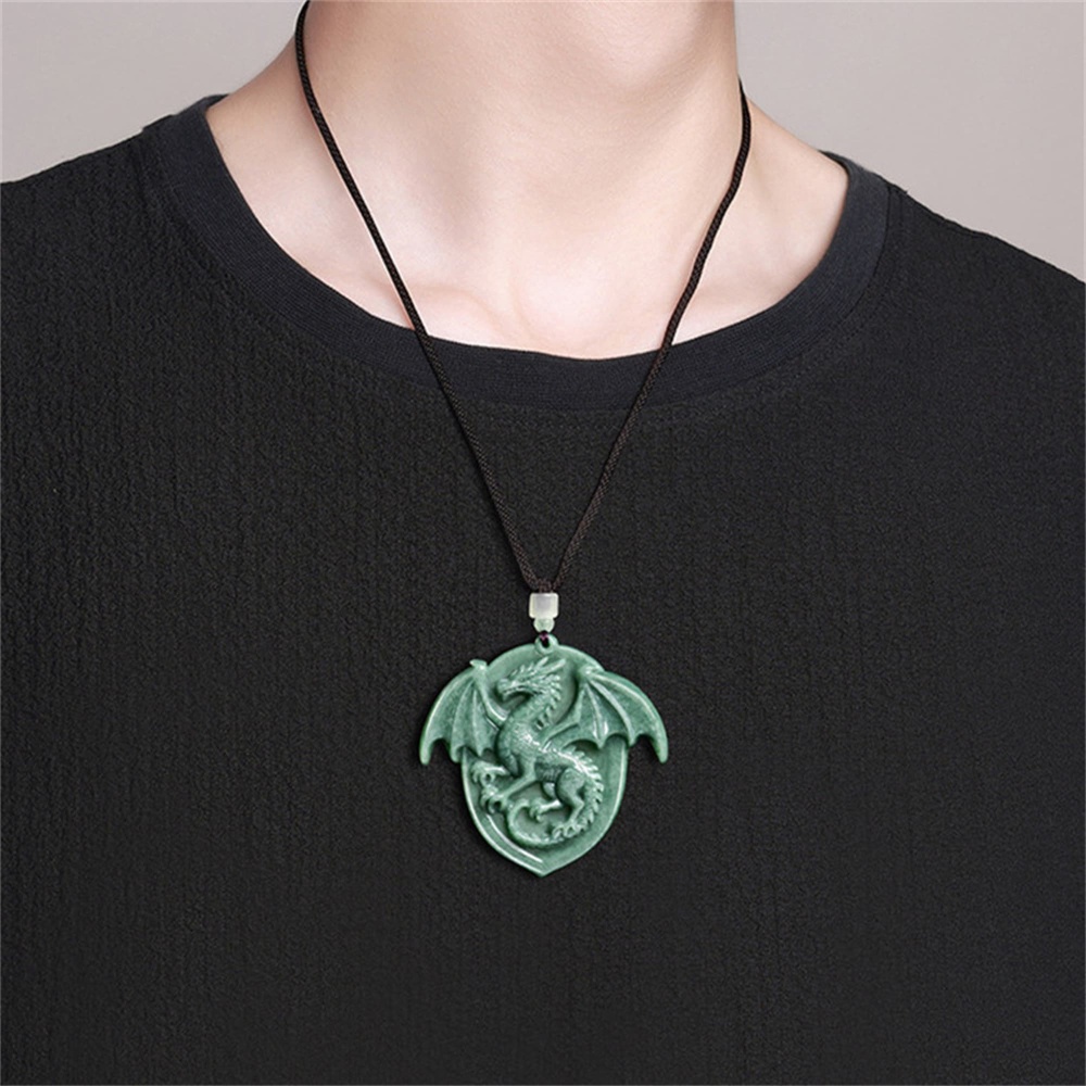 DDP | 58X59X6mm Natural Certificated Type A Bean Green Burmese Jadeite Great Dragon Pendant,DIY Jewelry Supplies