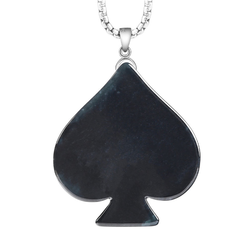 DDP 44mm Natural Certificated Type A Untreated Black Chicken Species Burmese Jadeite Heart Pendant