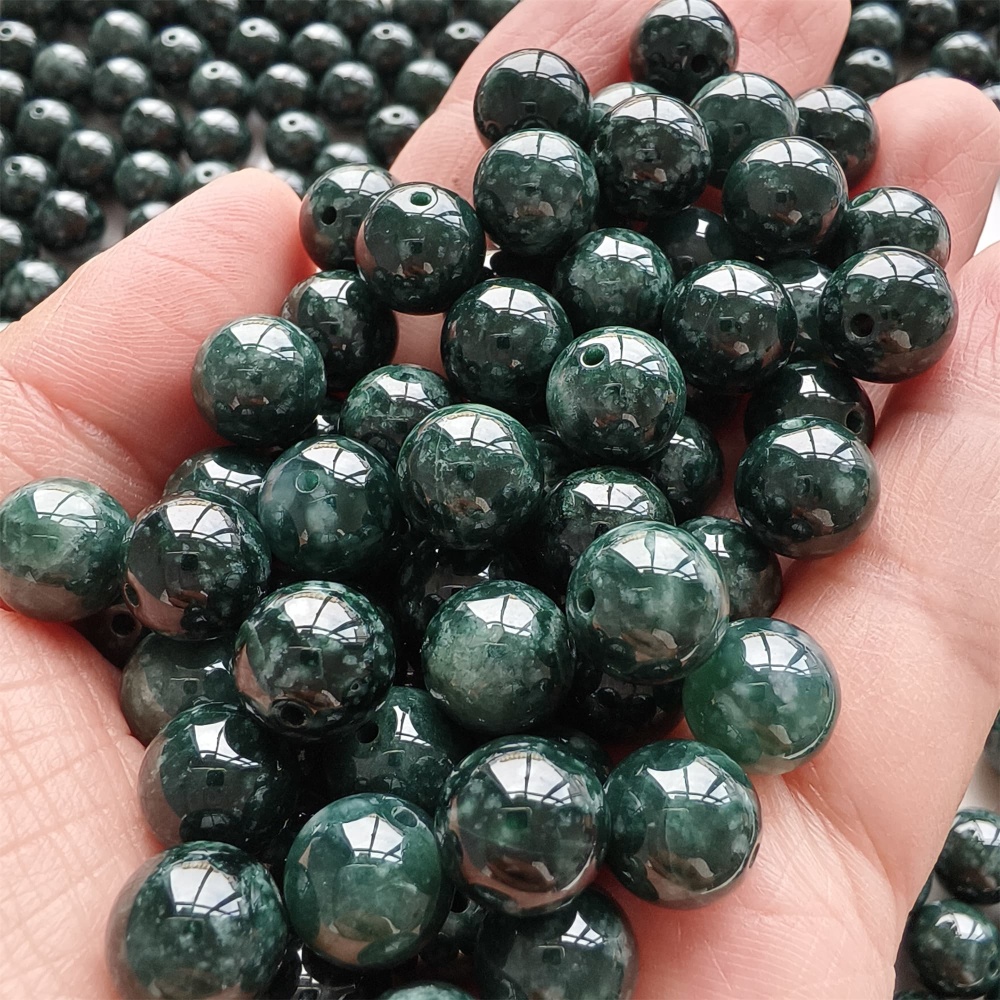 DDP 20pcs 10mm Natural Certificated Type A Blue Guatemalan Jadeite Round Beads
