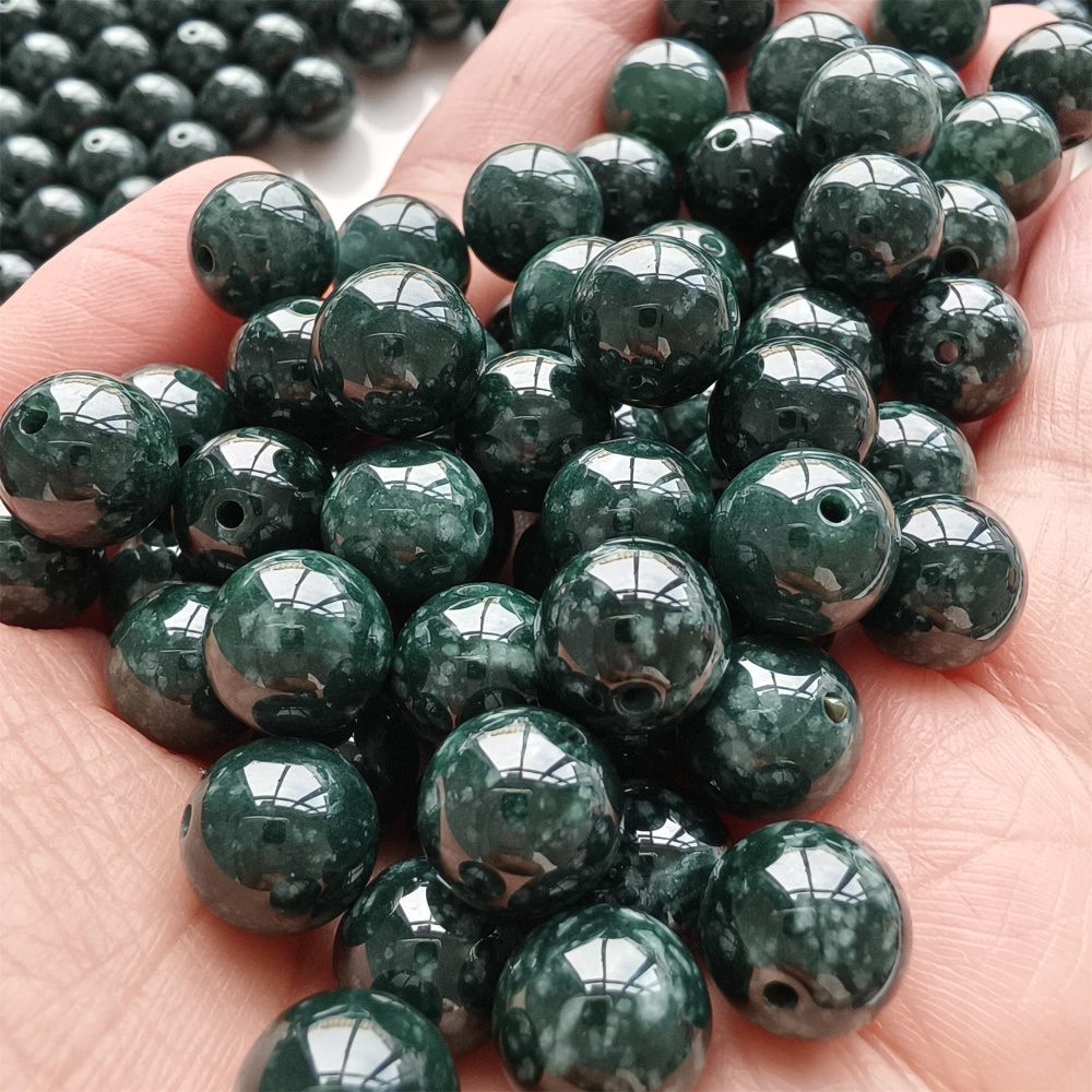 DDP 20pcs 10mm Natural Certificated Type A Blue Guatemalan Jadeite Round Beads