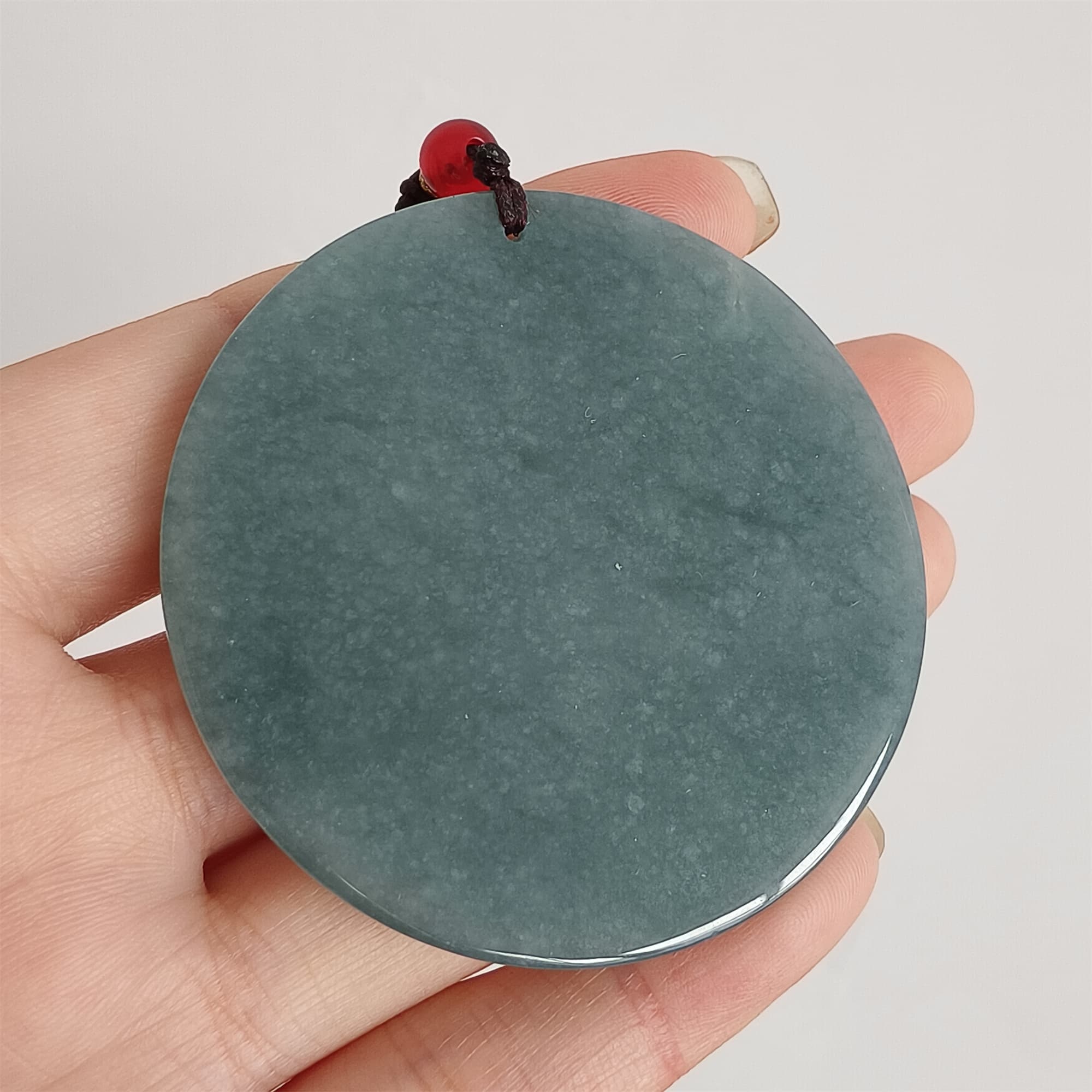 DDP 52mm Natural Certificated Type A Icy Blue Watery Guatemalan Jadeite Guangong Pendant