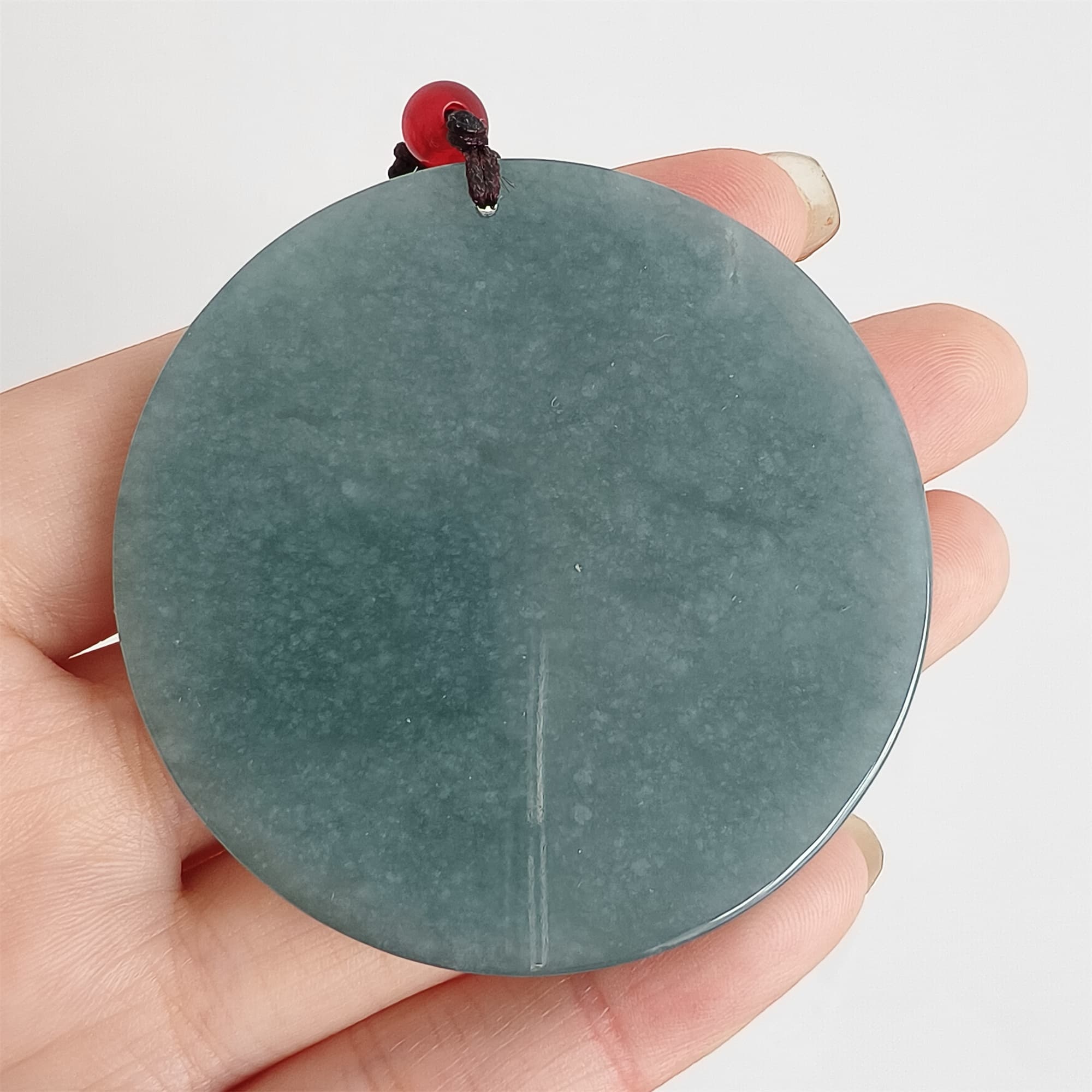 DDP 52mm Natural Certificated Type A Icy Blue Watery Guatemalan Jadeite Guangong Pendant