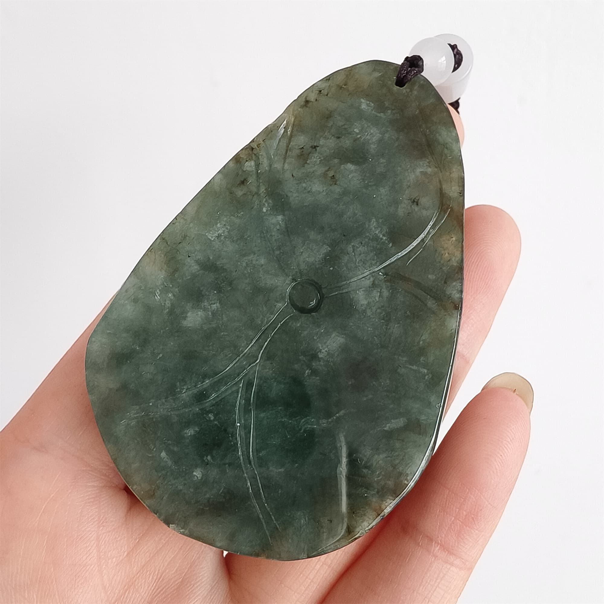 DDP 66.5mm Natural Certificated Type A Green Brown Burmese Jadeite Wolf Pendant