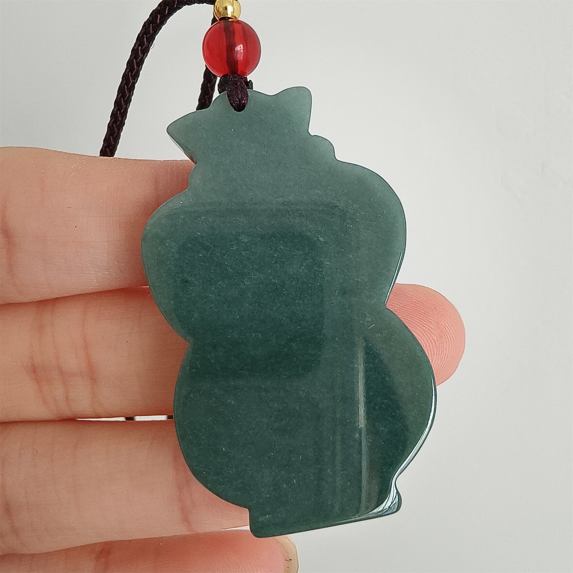 DDP 43mm Natural Certificated Type A Icy Blue Guatemalan Jadeite Elephant Ear Vase Pendant