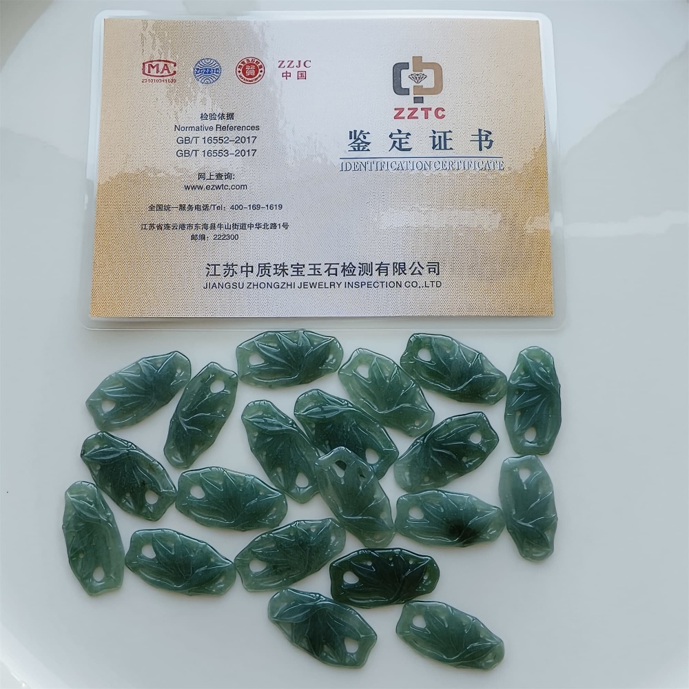 DDP 2pcs 31.5mm Natural Certificated Type A Blue Guatemalan Jadeite Filigree Bamboo Beads
