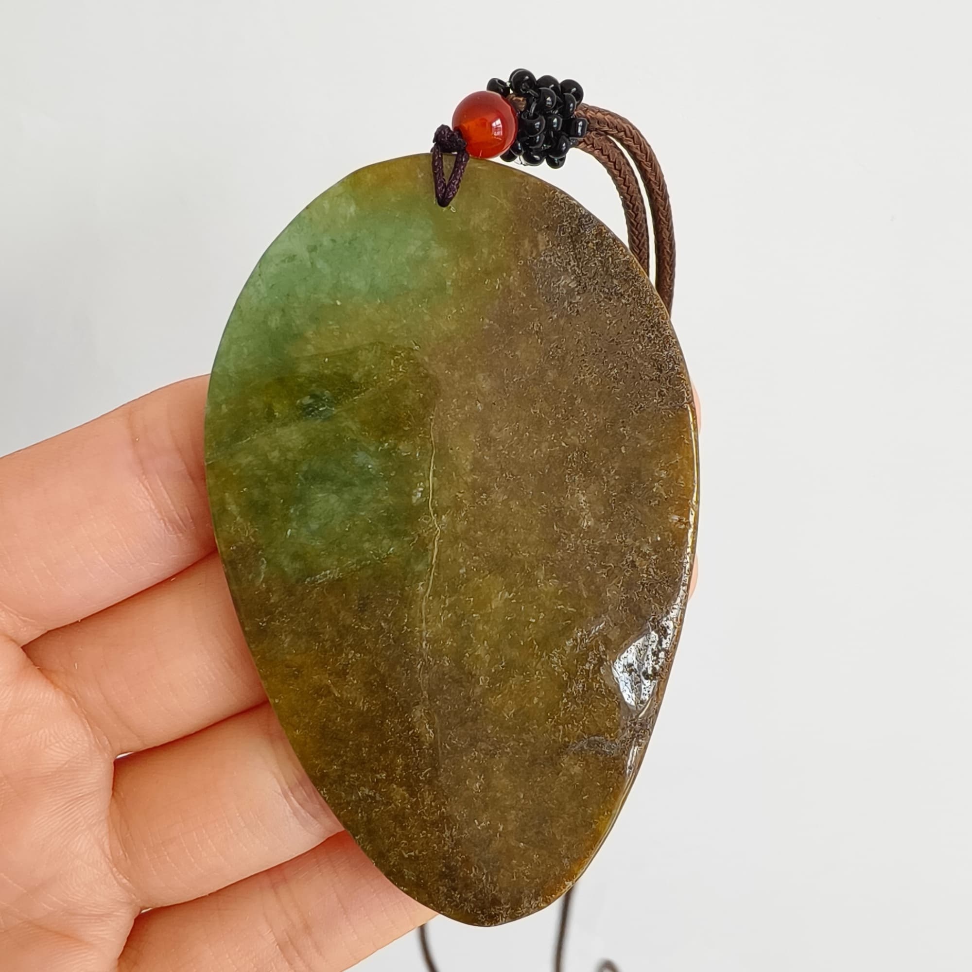 DDP 72.5mm Natural Type A Untreated Green Yellow Burmese Jadeite Buddha Amulet Pendant