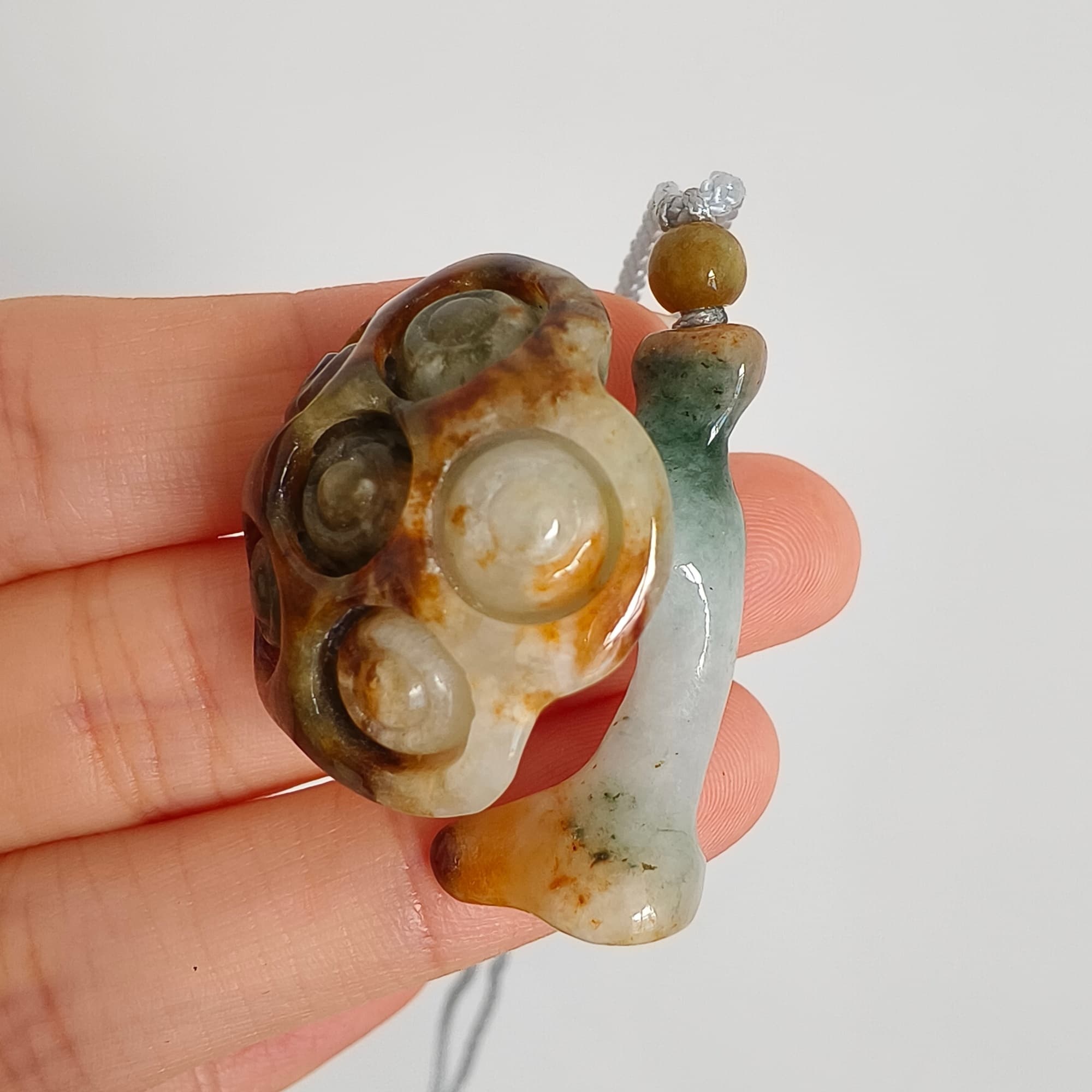 DDP 33.5mm Natural Certificated Yellow Green Burmese Jadeite Lotus Seed Pod Pendant
