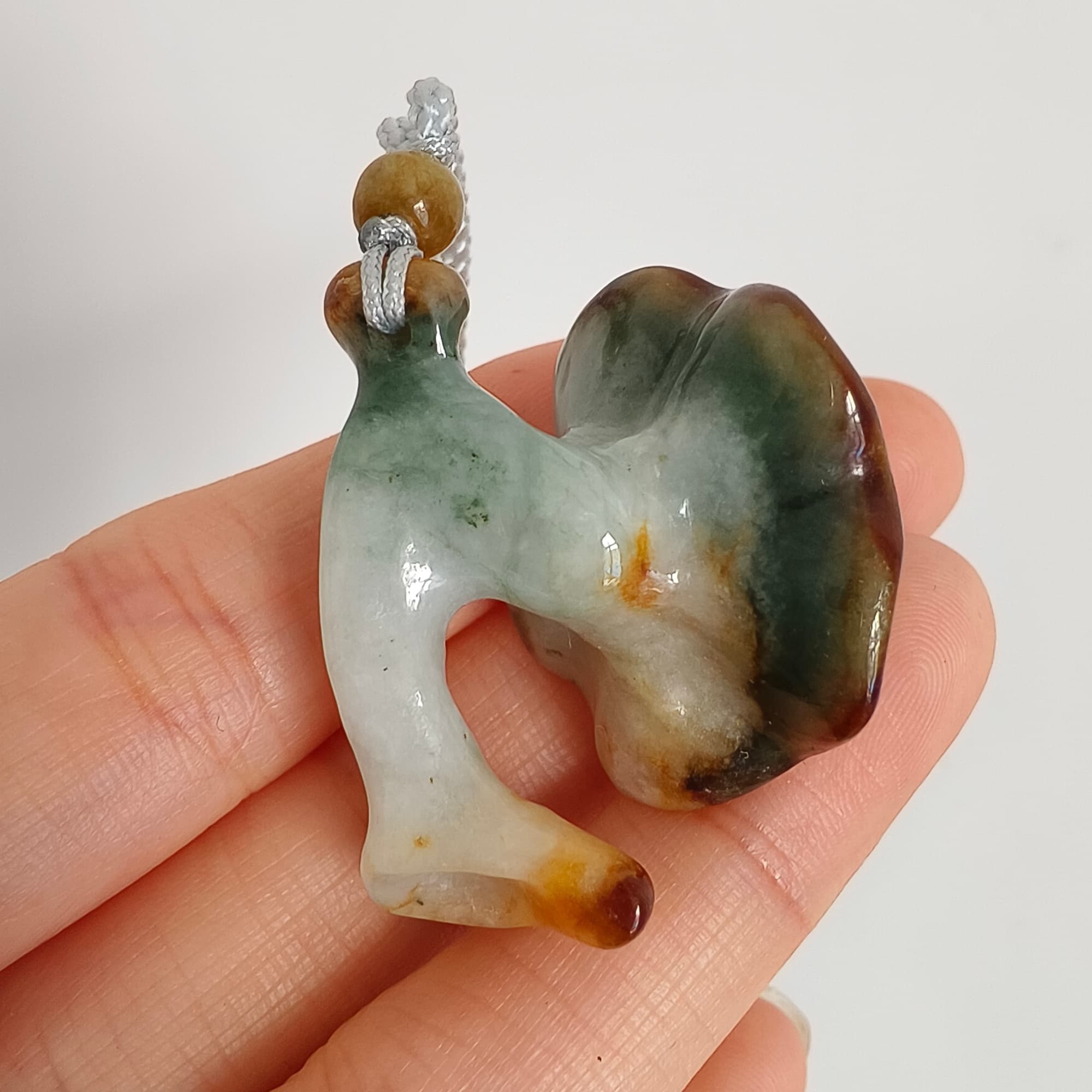 DDP 33.5mm Natural Certificated Yellow Green Burmese Jadeite Lotus Seed Pod Pendant