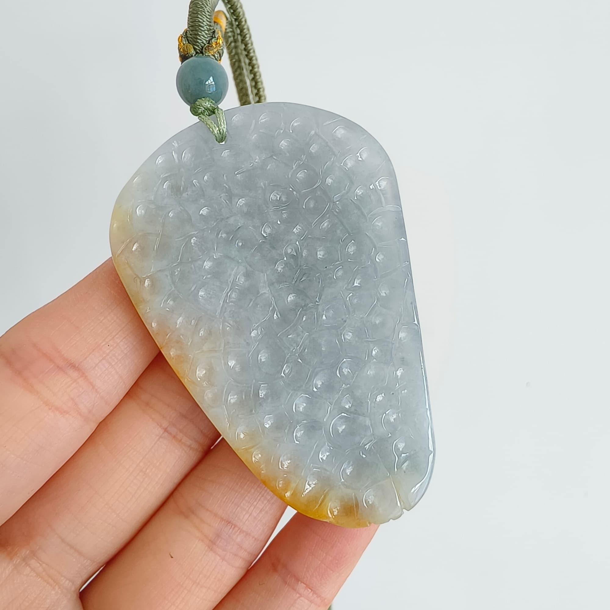 DDP 57.5mm Natural Certificated Icy Yellow Light Green Burmese Jadeite Buddha Pendant