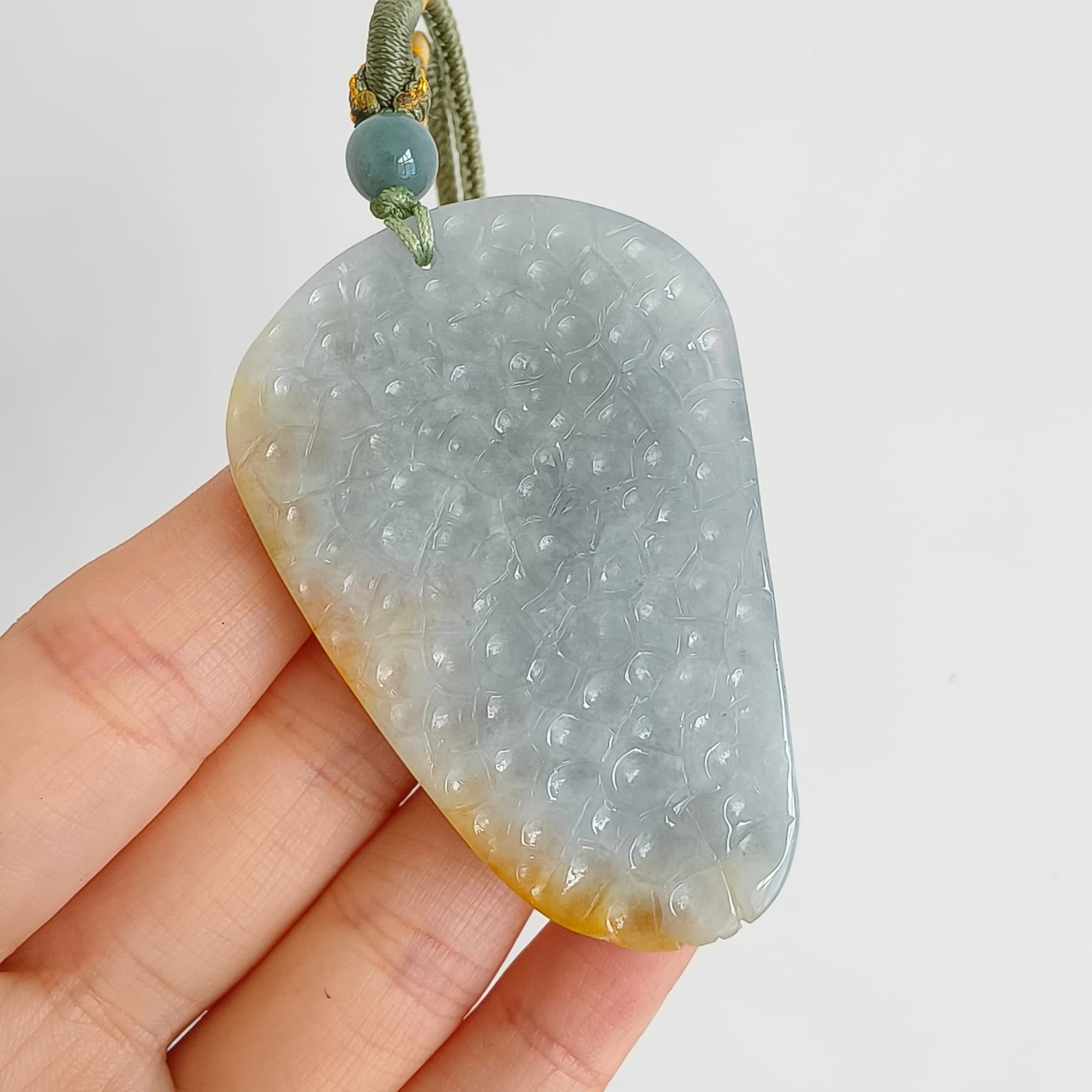 DDP 57.5mm Natural Certificated Icy Yellow Light Green Burmese Jadeite Buddha Pendant