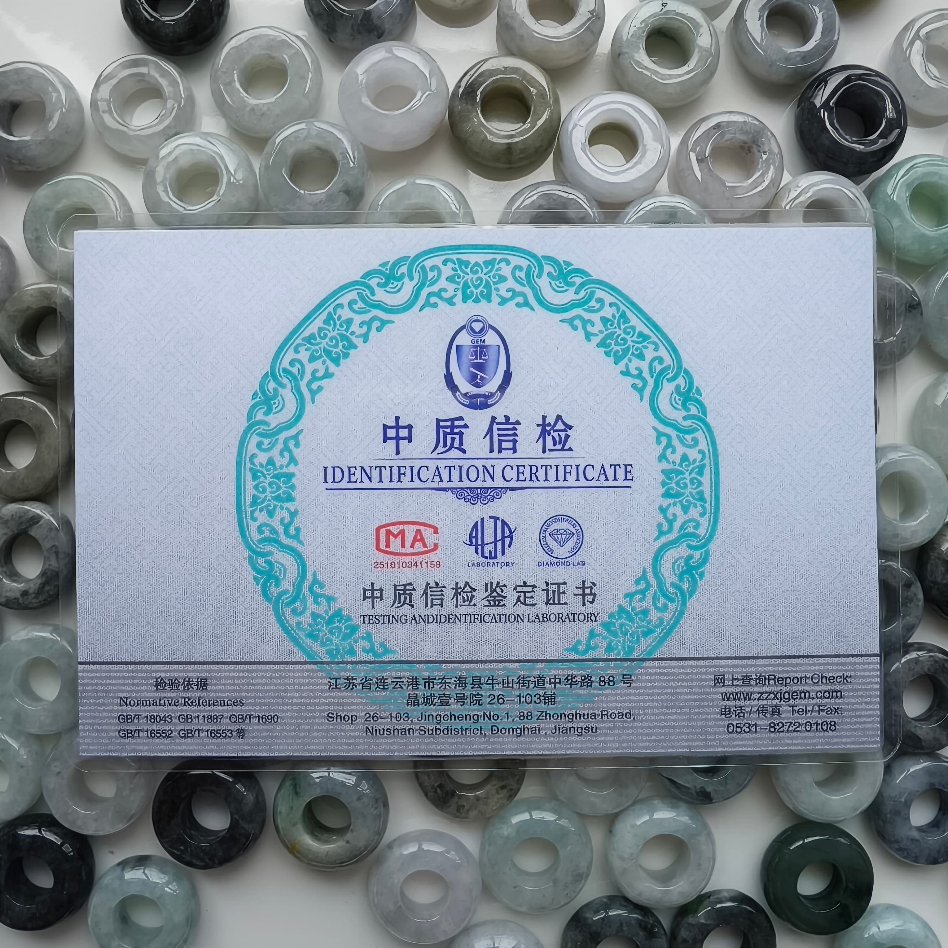 DDP 10pcs 16-17mm Natural Type A Untreated Black Chicken Species Green White Burmese Jadeite Donut And Ring Beads