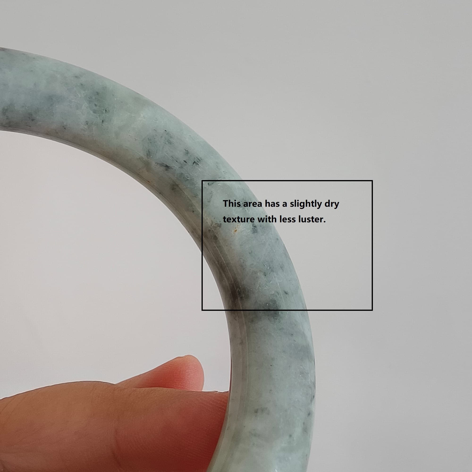 DDP 62mm Natural Type A Black Chicken Species Burmese Jadeite Round Band Bangle