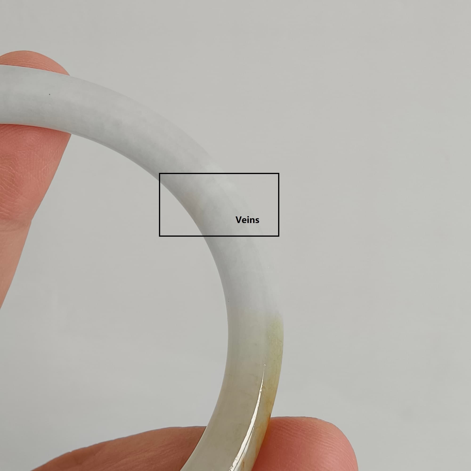 52.5mm Natural Certificated Type A White Yellow Burmese Jadeite Round Band Bangle