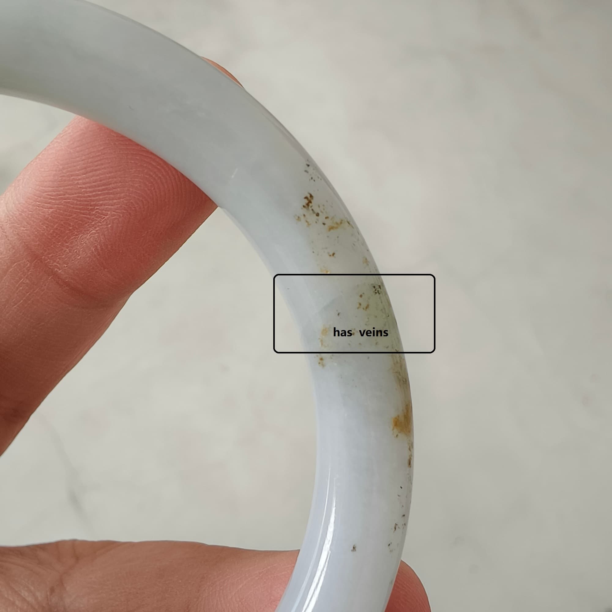 DDP 58.5mm Natural Type A Certificated Green White Moss In Snow Burmese Jadeite Round Band Bangle
