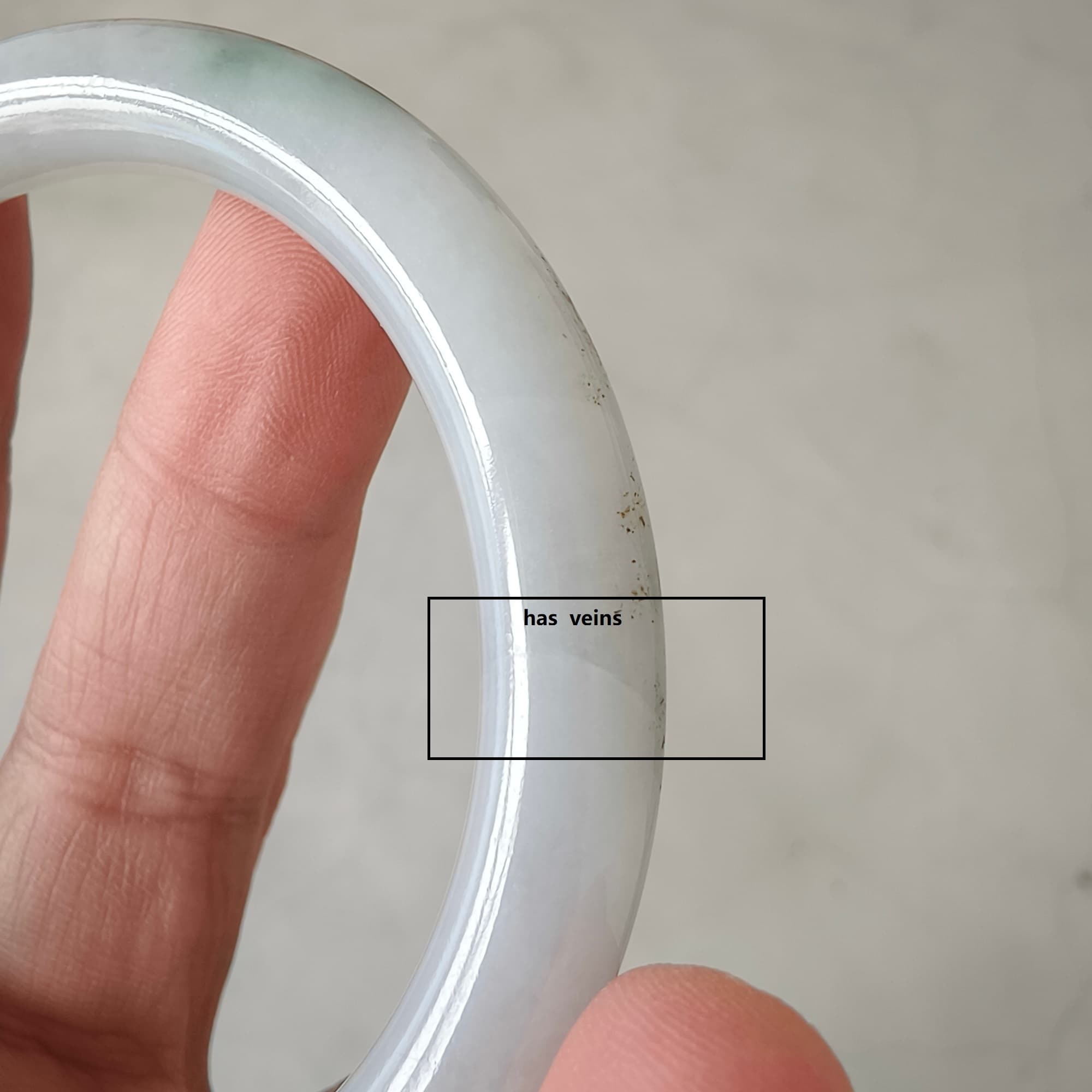 DDP 58.5mm Natural Type A Certificated Green White Moss In Snow Burmese Jadeite Round Band Bangle