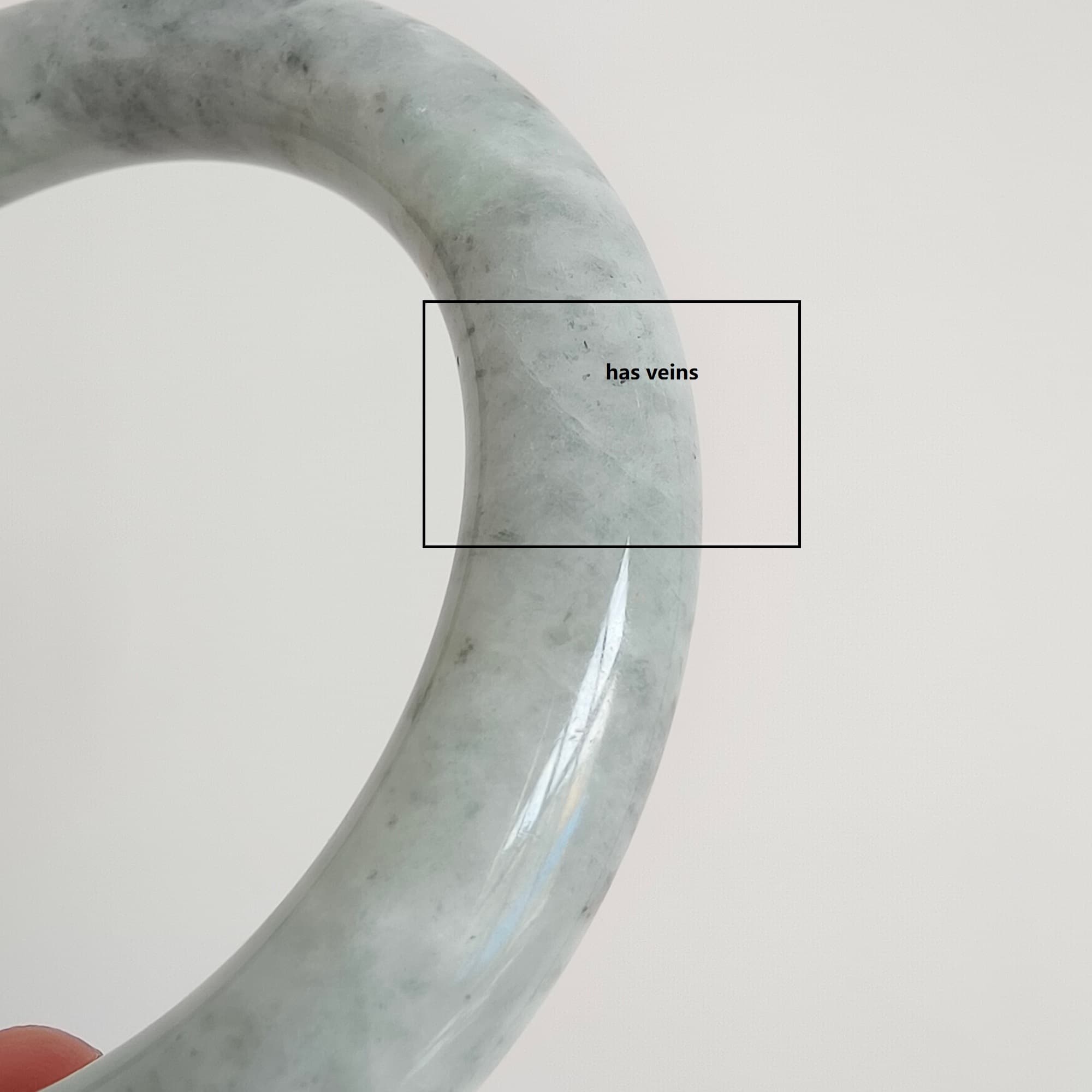 DDP 62mm Natural Type A Black Chicken Species Burmese Jadeite Round Band Bangle