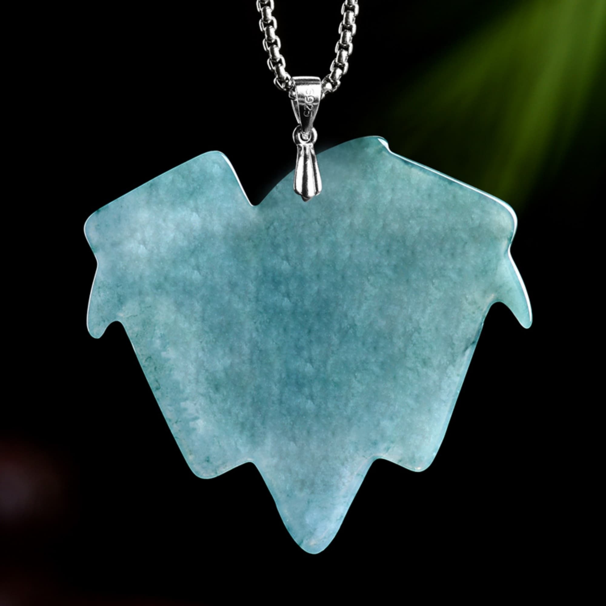 DDP 54mm Natural Certificated Type A Untreated Icy Blue Watery Guatemalan Jadeite Jester Pendant