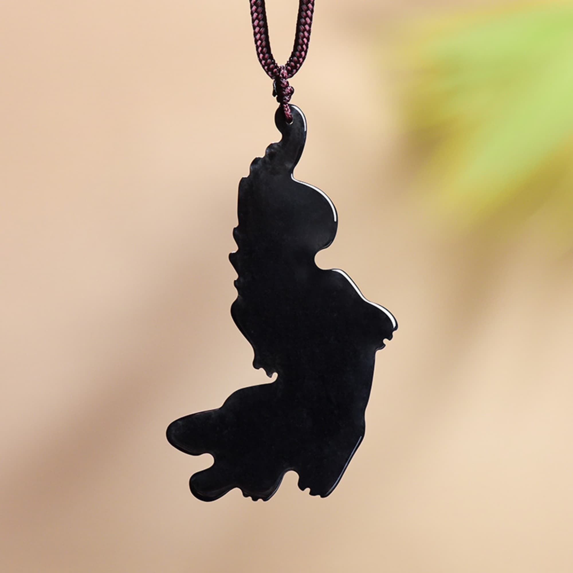 DDP 52mm Natural Certificated Type A Untreated Black Chicken Species Burmese Jadeite Crocodile Pendant