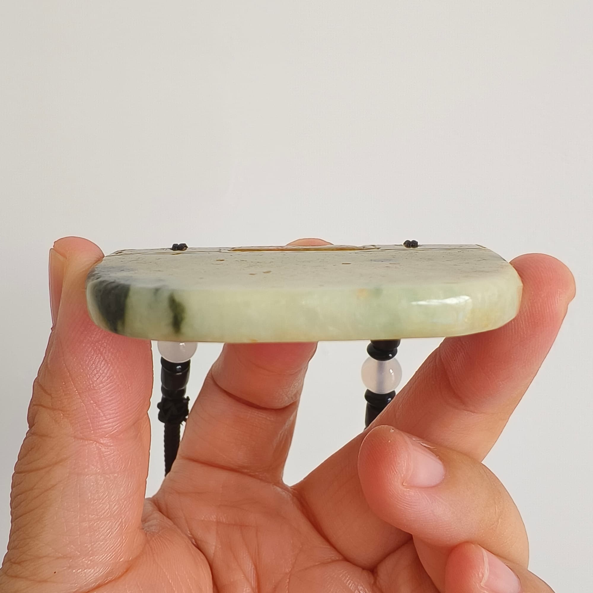 DDP 62mm Natural Certificated Yellow Green Burmese Jadeite Vintage Pendant