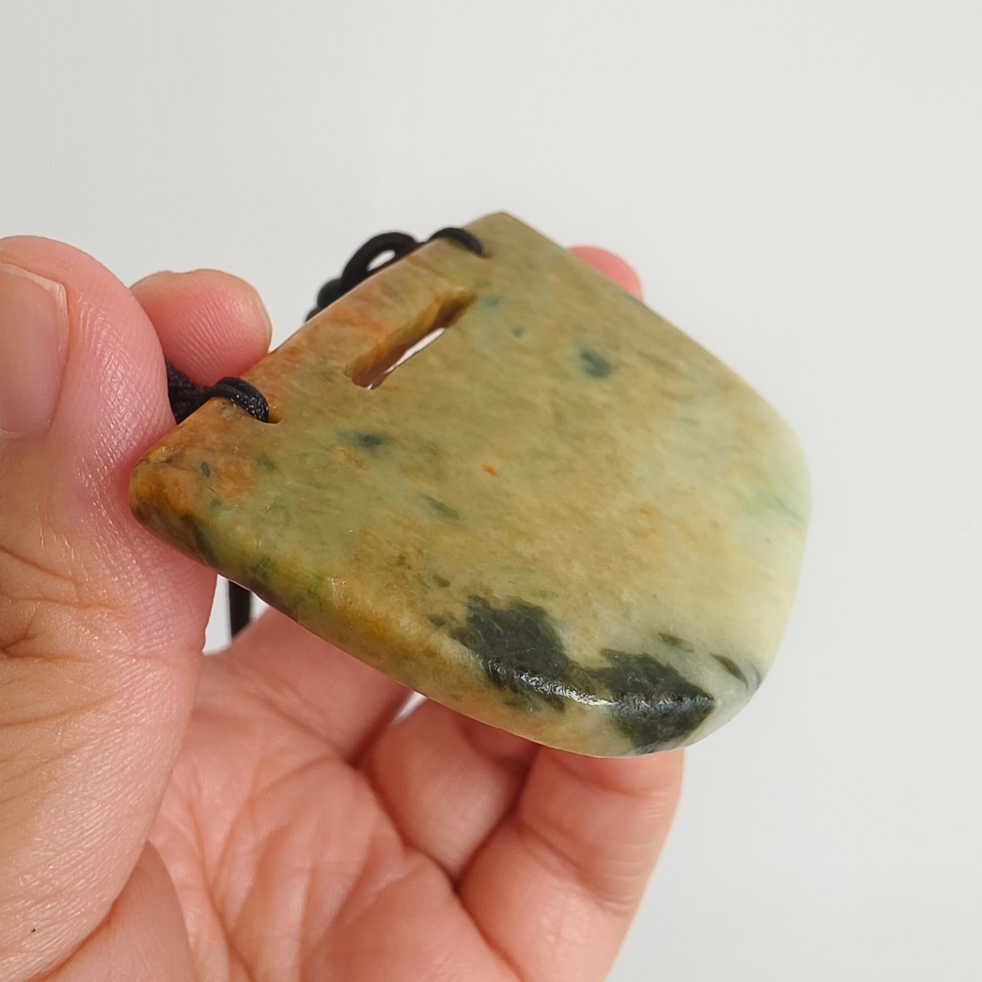 DDP 62mm Natural Certificated Yellow Green Burmese Jadeite Vintage Pendant