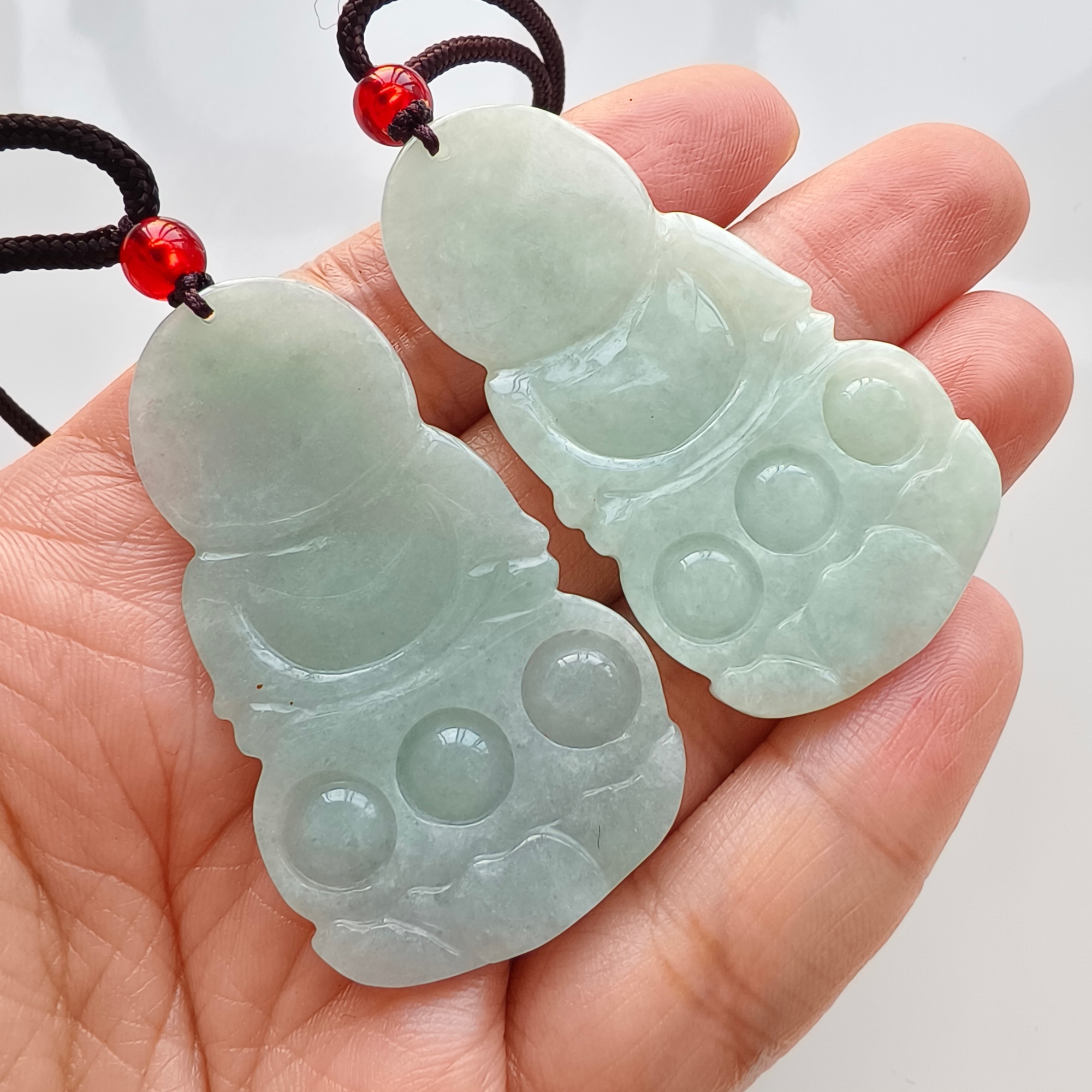 DDP 51mm Natural Type A Untreated Icy Green Burmese Jadeite Guanyin Pendant