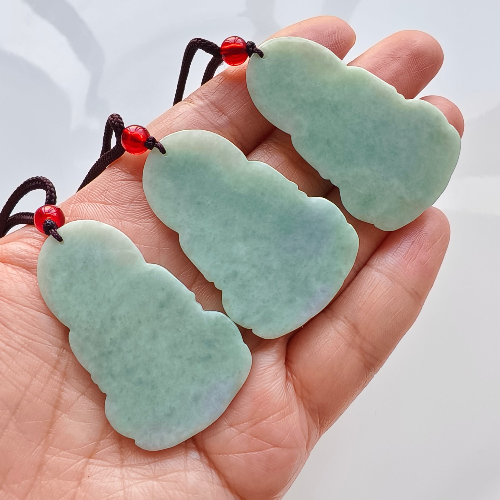 DDP 46-49mm Natural Type A Untreated Green Burmese Jadeite Guanyin Pendant