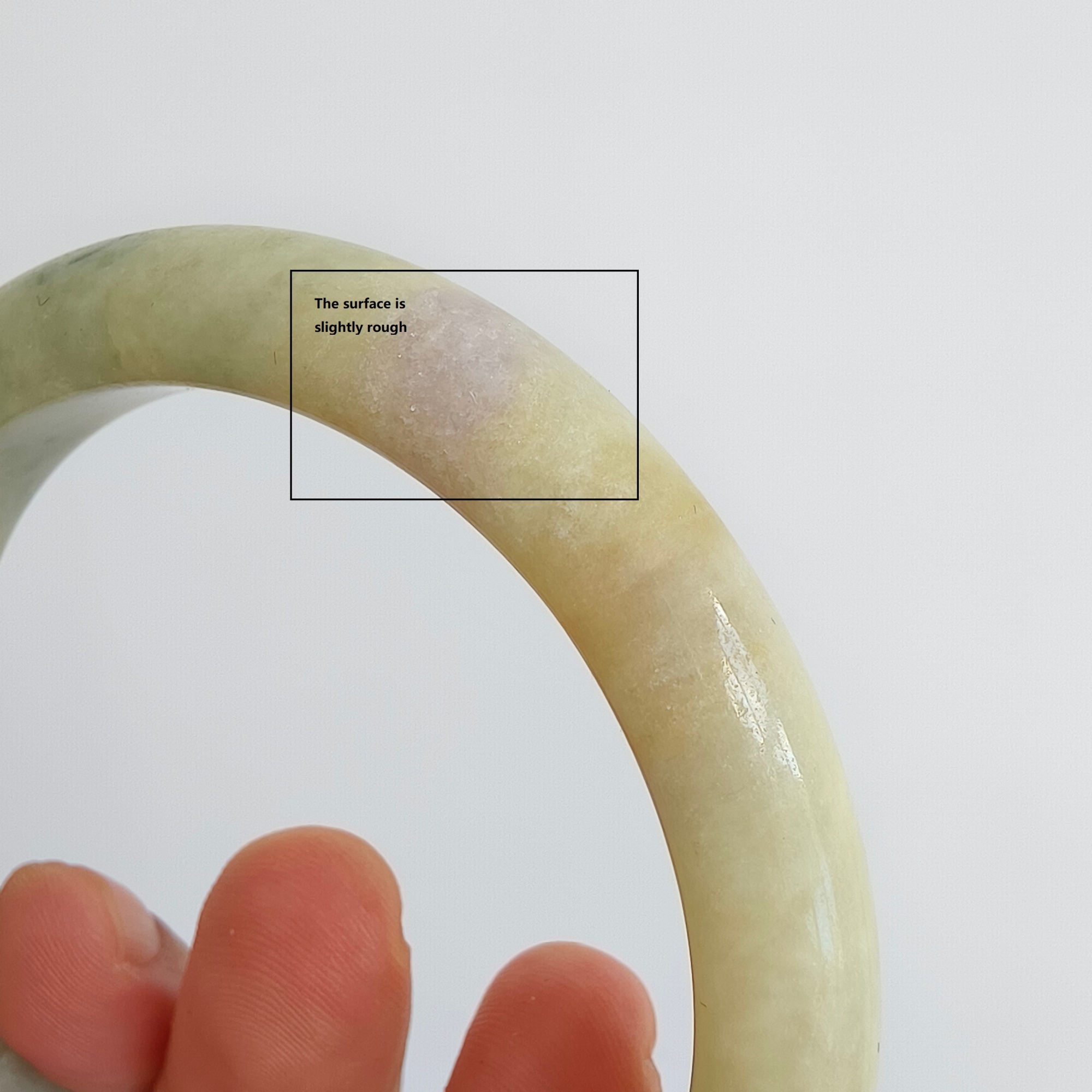 DDP 57.5mm Natural Type A Certificated Green Yellow Moss In Snow Burmese Jadeite Round Band Bangle