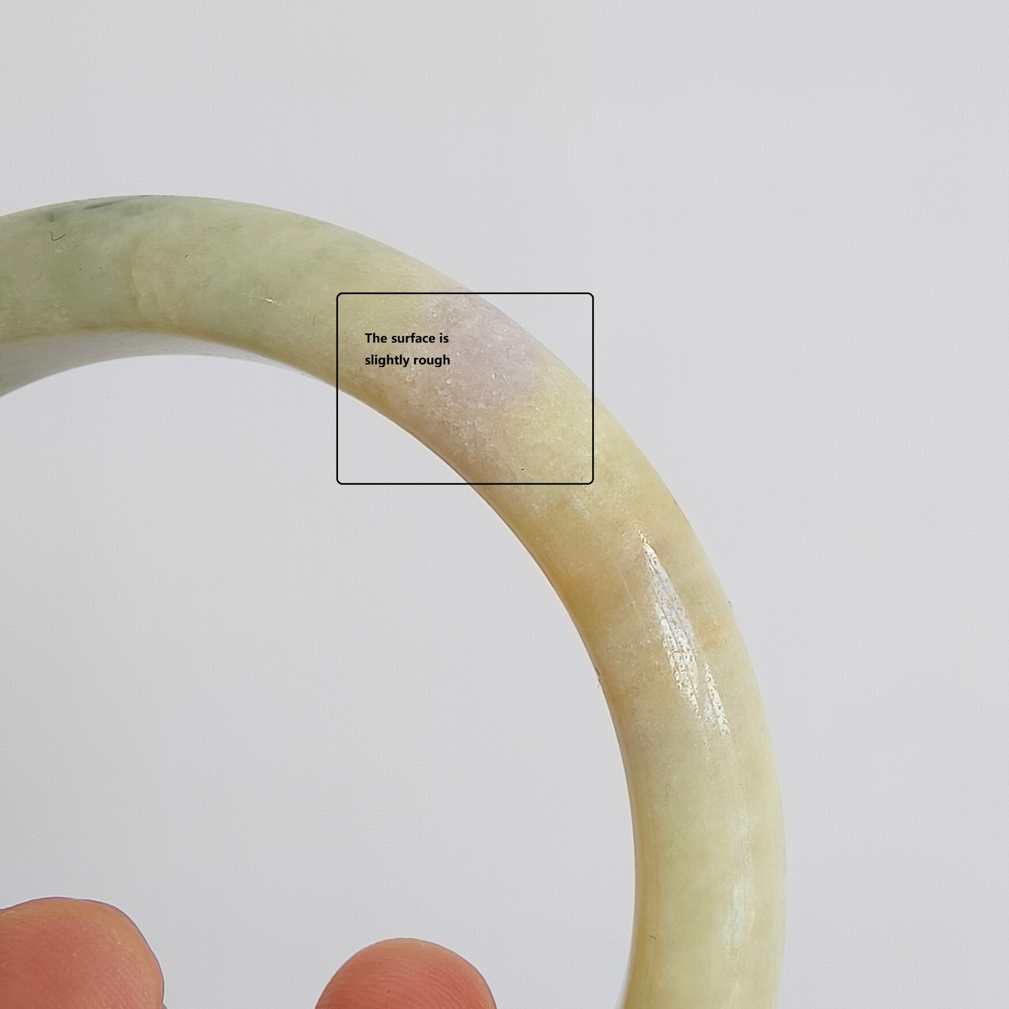 DDP 57.5mm Natural Type A Certificated Green Yellow Moss In Snow Burmese Jadeite Round Band Bangle
