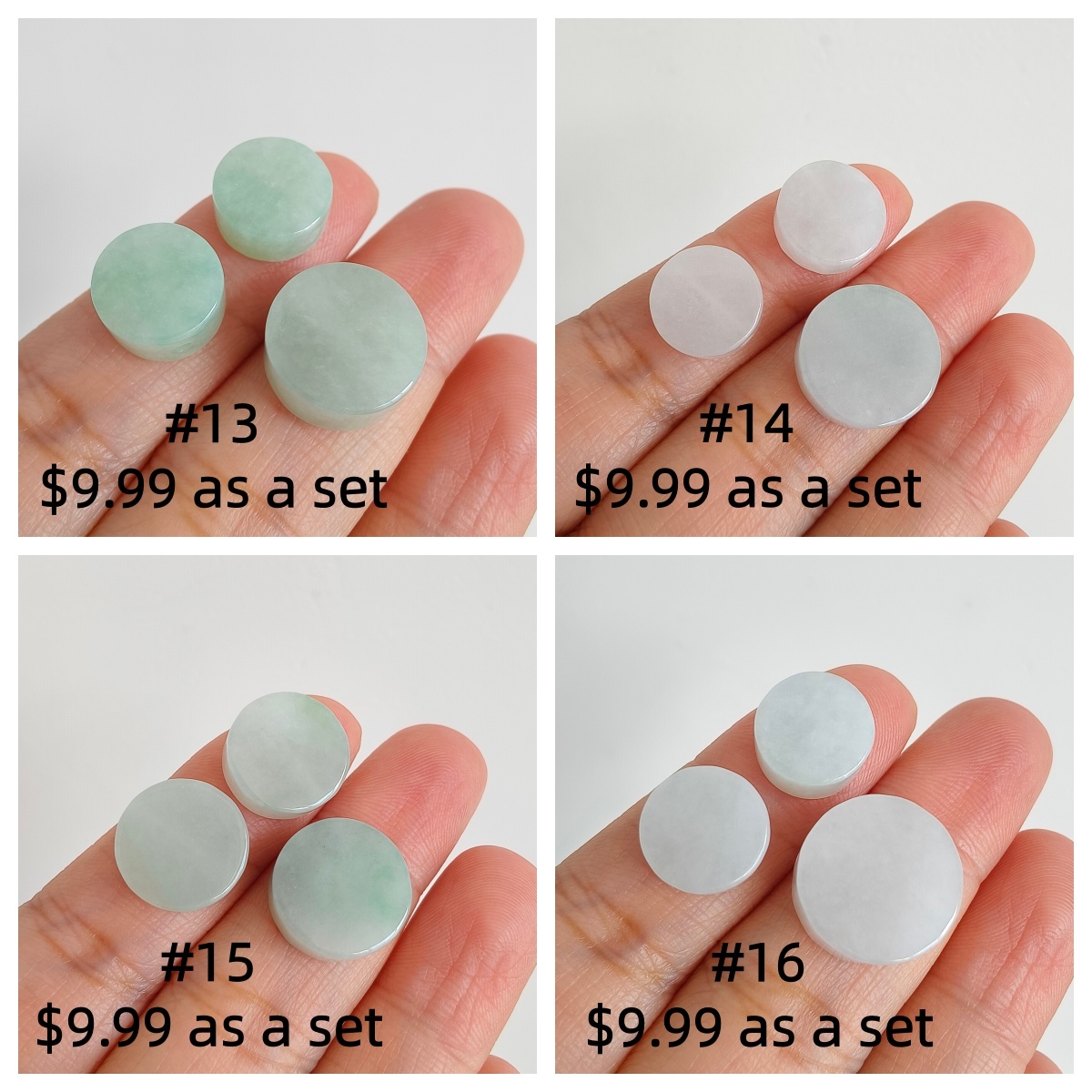 DDP 3/4 pcs 12-15mm Natural Certificated Type A Untreated Green White Burmese Jadeite Round Beads