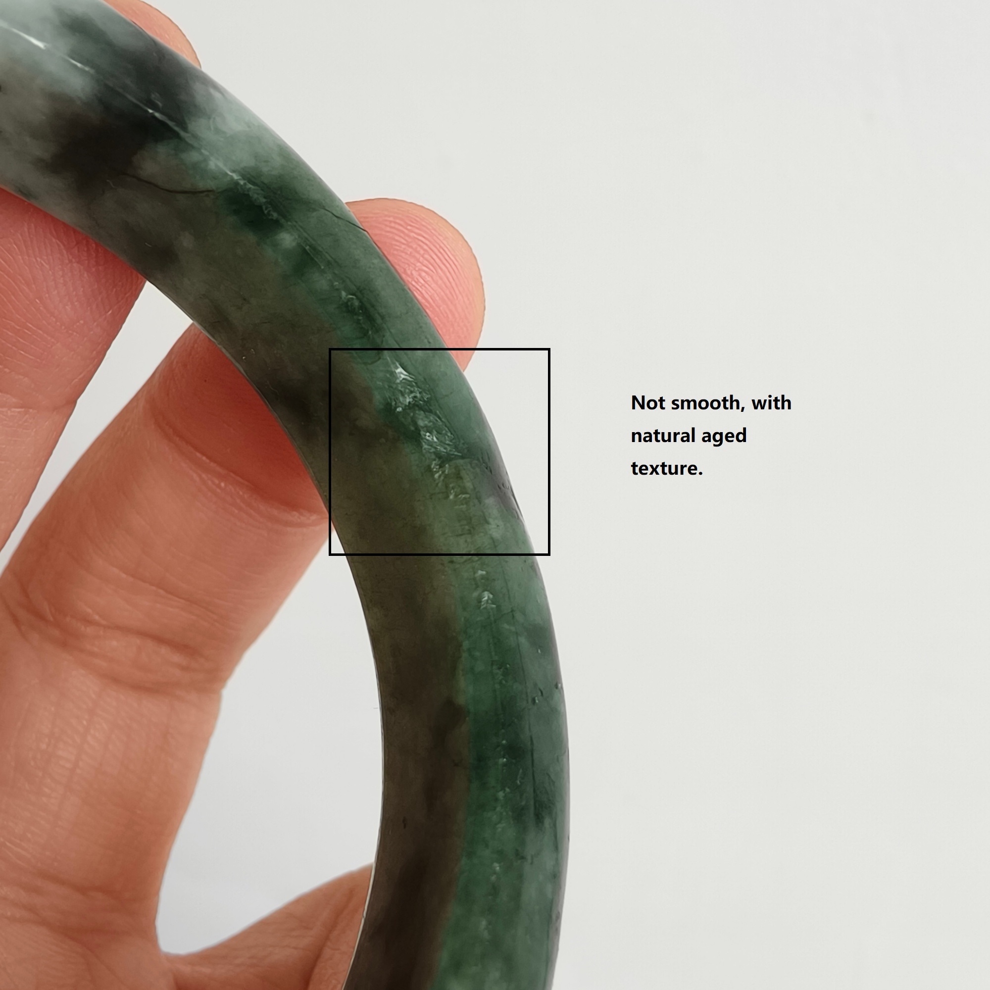 DDP 57mm Natural Type A Green Burmese Jadeite Round Band Bangle