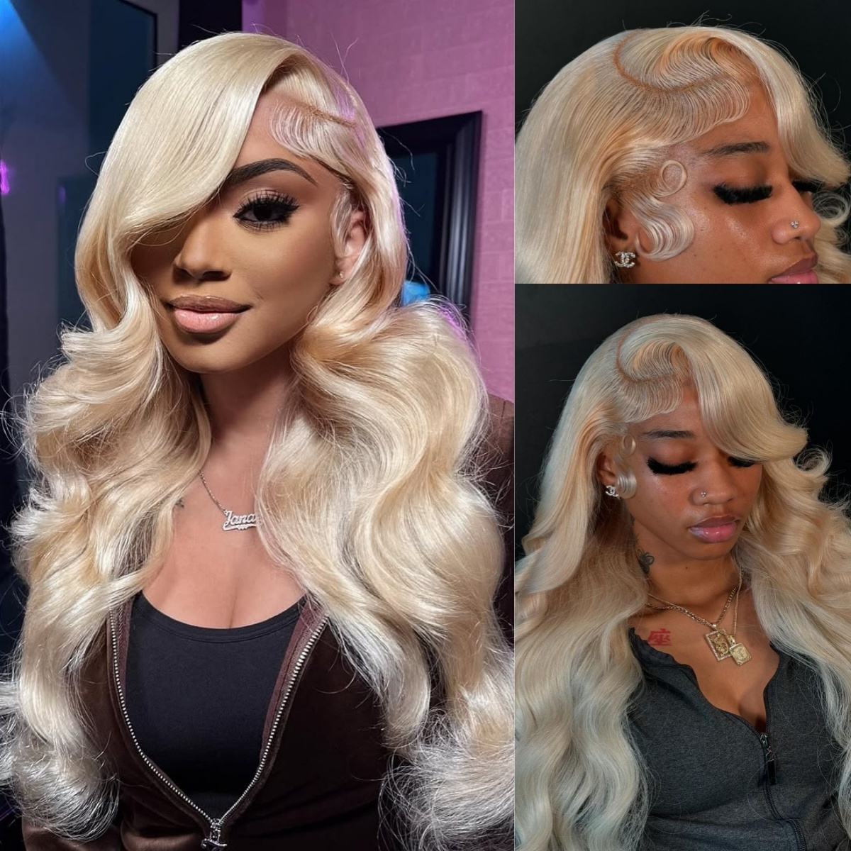 Parksonhair HD 13x6 Blonde Full Lace Frontal Wig Pre-Plucking Straight 613 Human Hair Wigs