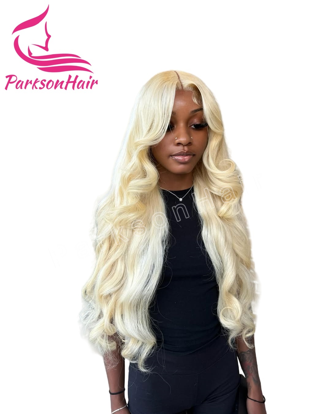 Parksonhair HD 13x6 Blonde Full Lace Frontal Wig Pre-Plucking Straight 613 Human Hair Wigs