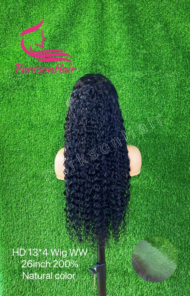 36 Inch Water Wave 13x4 HD Lace Front Curly Wigs Human Hair Brazilian Lace Frontal Wig For Women Pre Plucked Curly HD Lace Wig