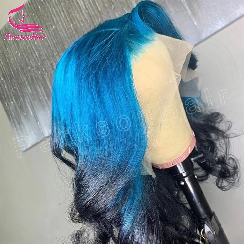 Black With Blue Wigs 613 Lace Front Wig Straight Wigs For Women 13x4 HD Lace Front Blonde Human Hair Pre Plucked Bleached Knots