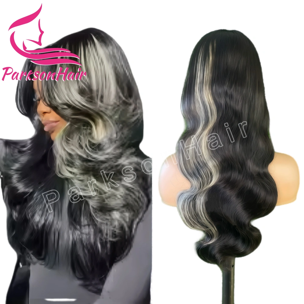 Blonde/Black Body Wave Human Hair Wigs 2x6 Lace Closure Wig Pre Plucked Brazilian 13x4 Lace Front Wig For Women 100% Human Hair