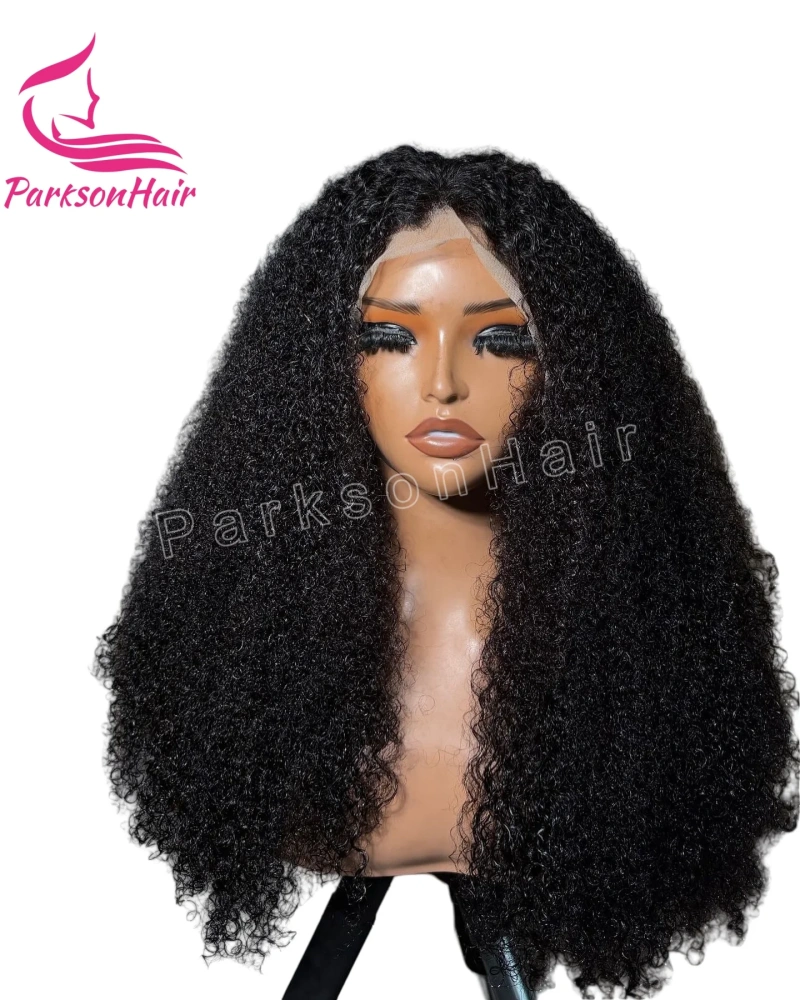 200% Kinky Curly Human Hair Wigs HD 13x4 Full Frontal Wig For Women Pre Plucked Lace Front Curly Wig 100% HD Lace Human Hair