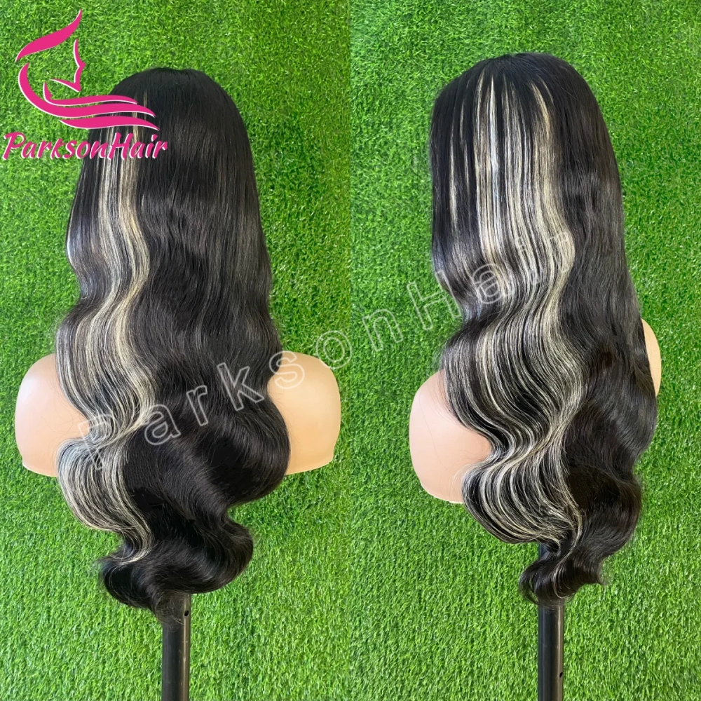 Blonde/Black Body Wave Human Hair Wigs 2x6 Lace Closure Wig Pre Plucked Brazilian 13x4 Lace Front Wig For Women 100% Human Hair