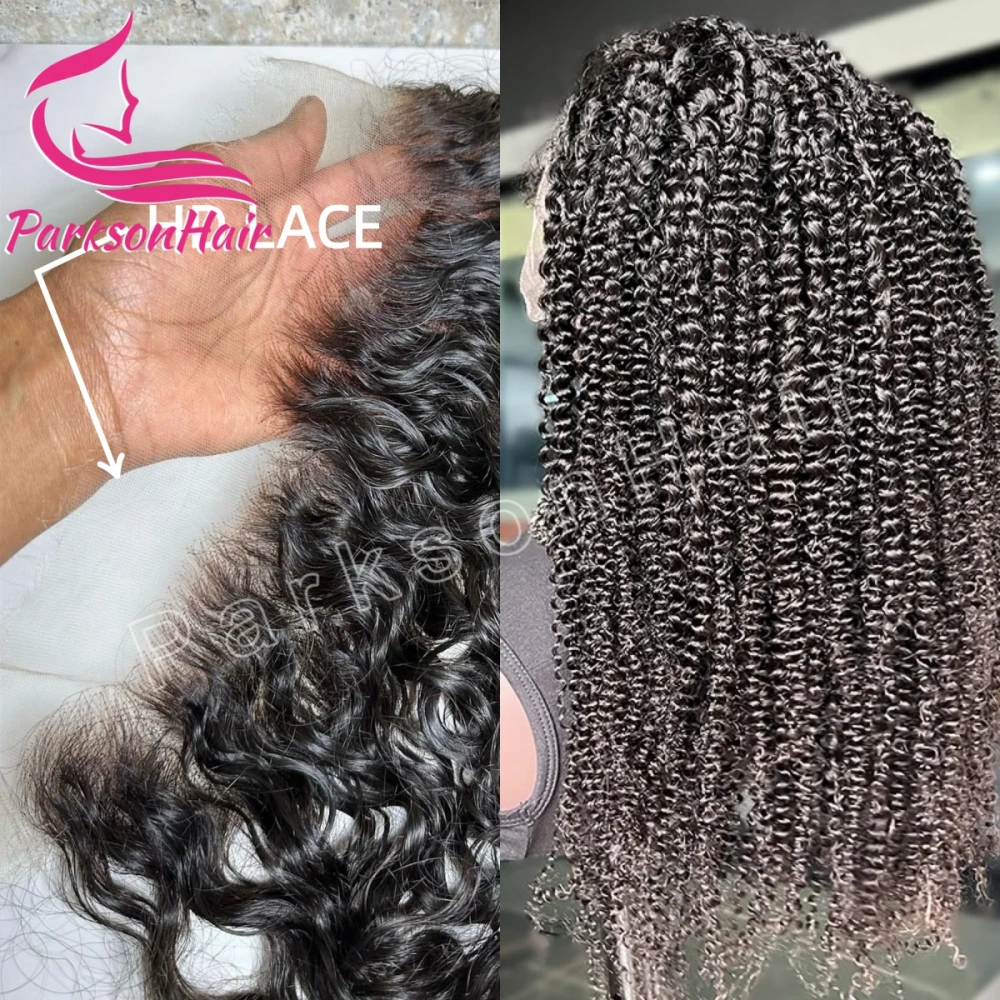 200% Kinky Curly Human Hair Wigs HD 13x4 Full Frontal Wig For Women Pre Plucked Lace Front Curly Wig 100% HD Lace Human Hair