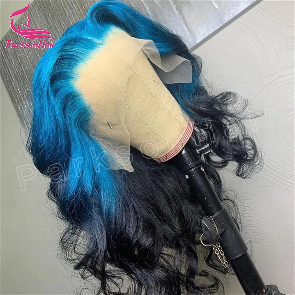 Black With Blue Wigs 613 Lace Front Wig Straight Wigs For Women 13x4 HD Lace Front Blonde Human Hair Pre Plucked Bleached Knots