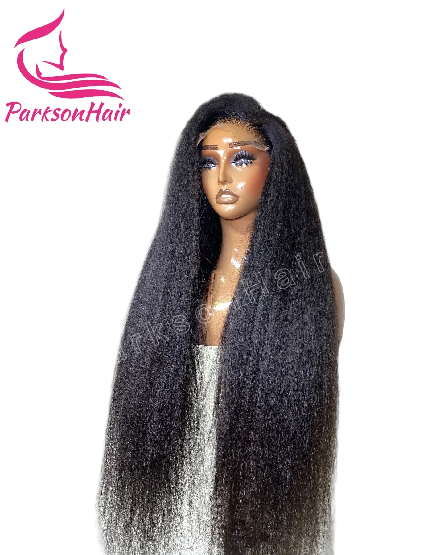 100% HD 13x4 Lace Front Human Hair Wig 200% Density Kinky Straight Brazilian Swiss HD Full Frontal Wig For Women Pre-Plucking
