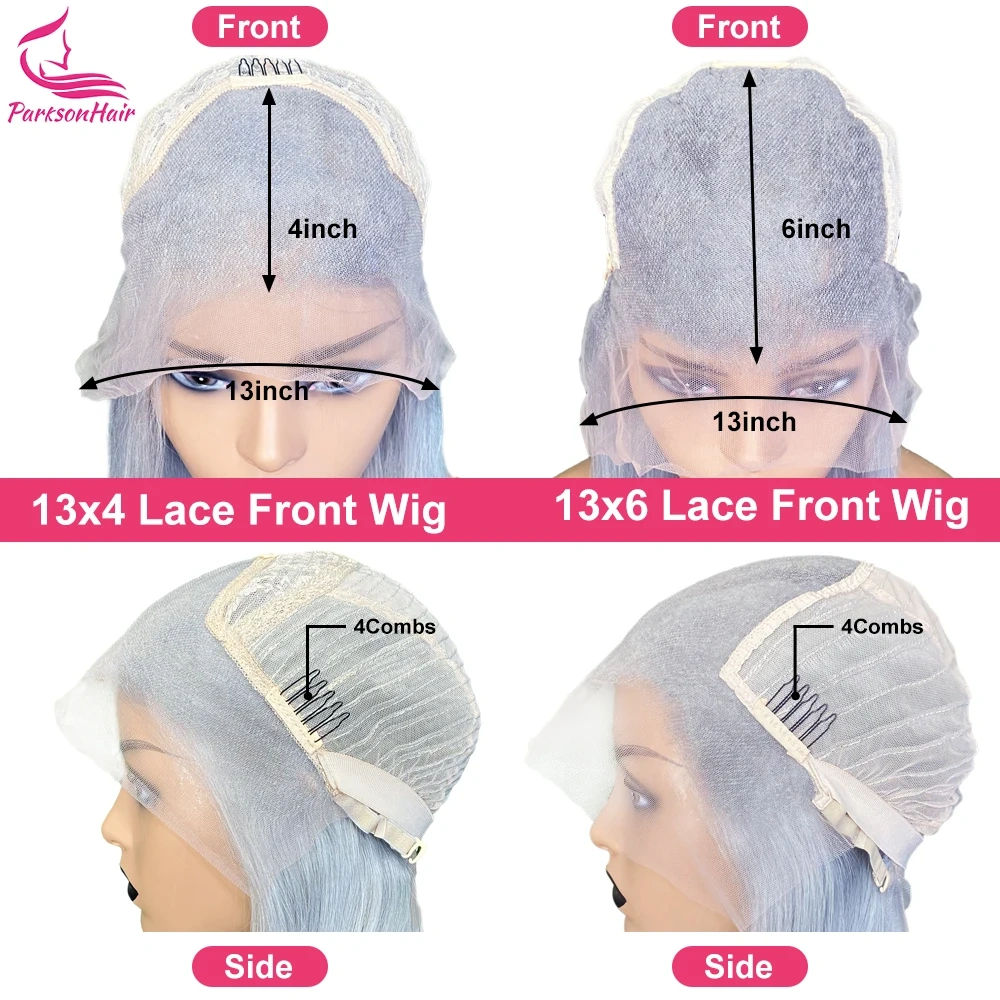 Highlight Pink Body Wave 13x4 13x6 Transparent Lace Front Human Hair Wig Brazilian Pre-Plucking Blonde Lace Front Wigs For Women