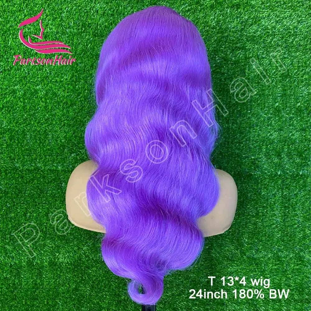 Body Wave Purple 13x6 13x4 Transparent Lace Front Wig For Women Blonde Colored 5x5 Lace Closure Human Hair Wigs Lace Frontal Wig