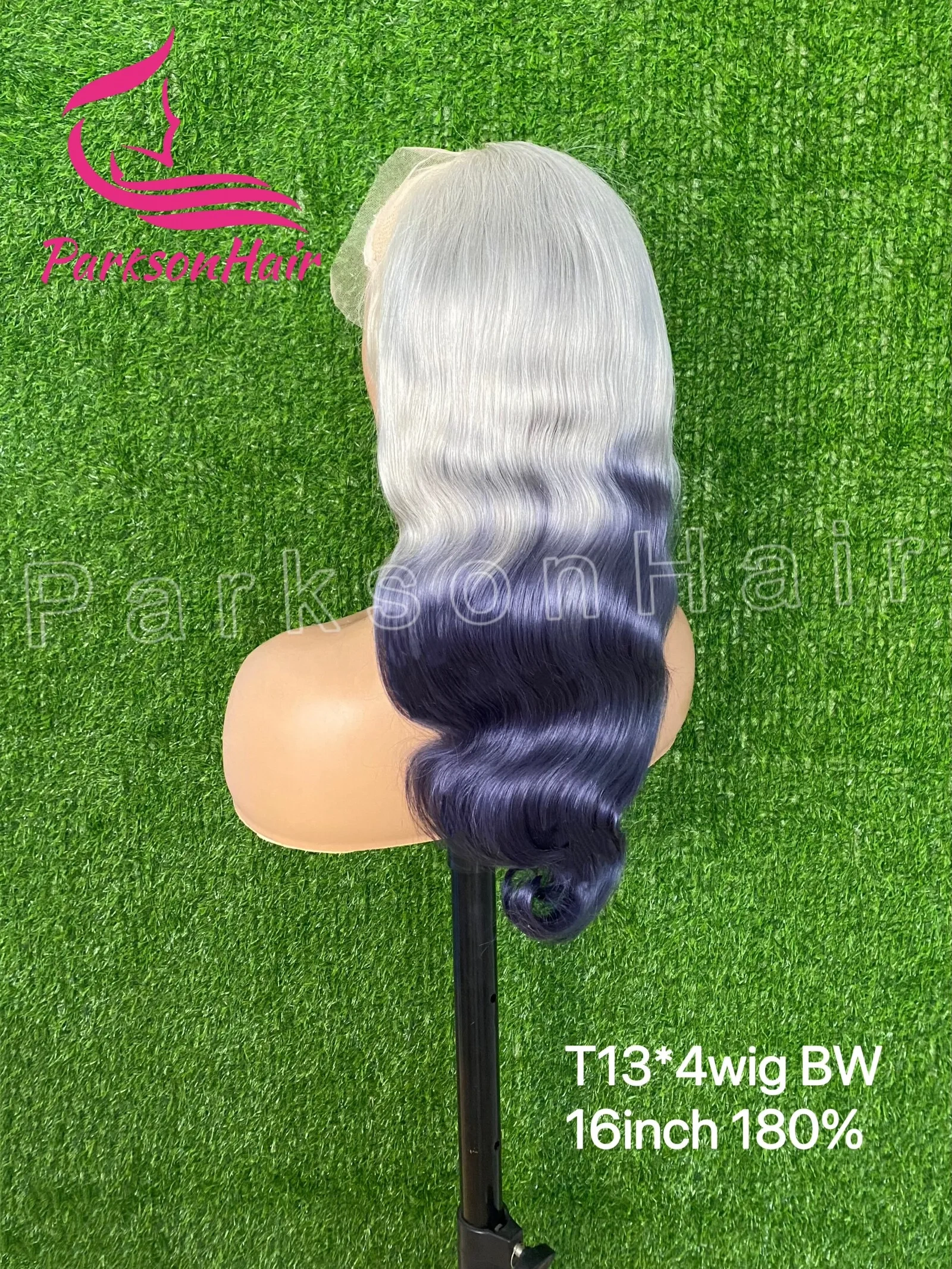 Ombre Grey 13X6 Lace Frontal Wig Body Wave 613 Colored Brazilian PrePlucked 13X4 Transparent Lace Front Human Hair Wig For Women