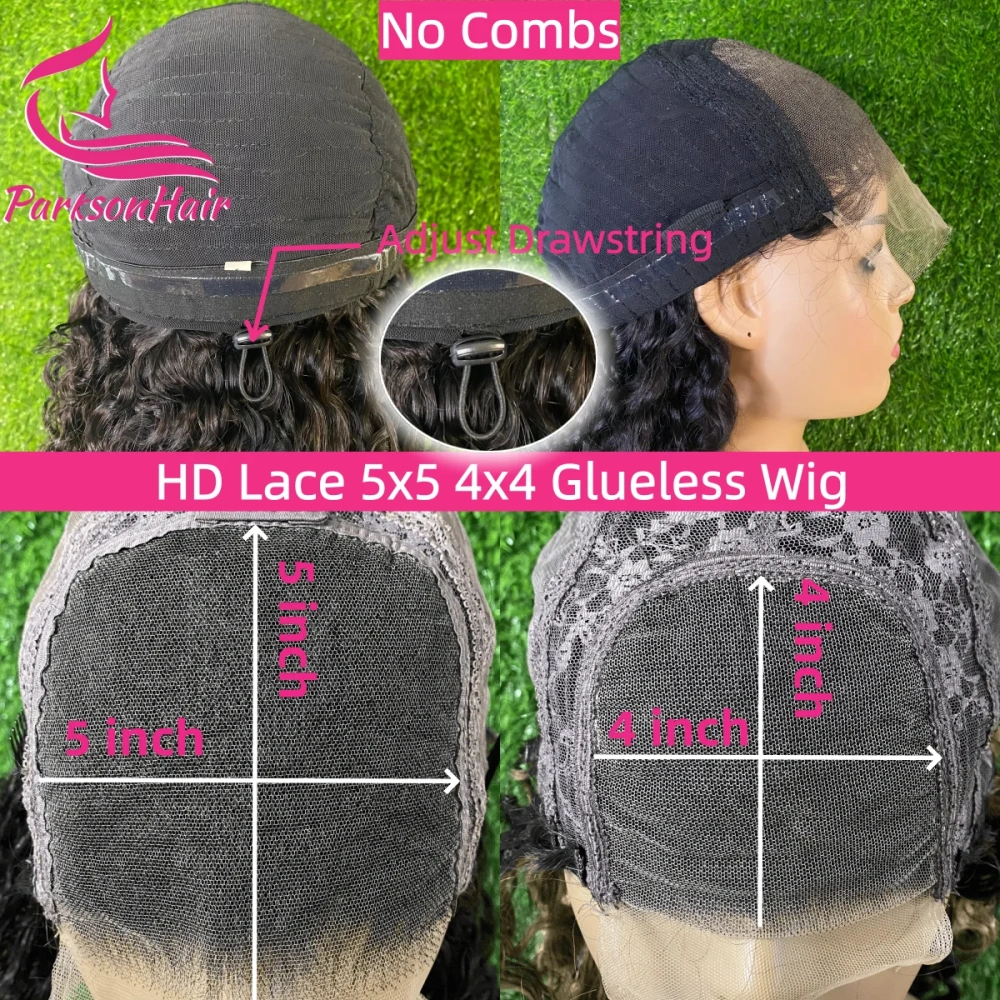 Ready To Wear Glueless Human Hair Wig Chocolate Brown Body Wave Lace Front Wig Pre Plucked Raw 4x4 5x5 Lace Closure Wig No Glue