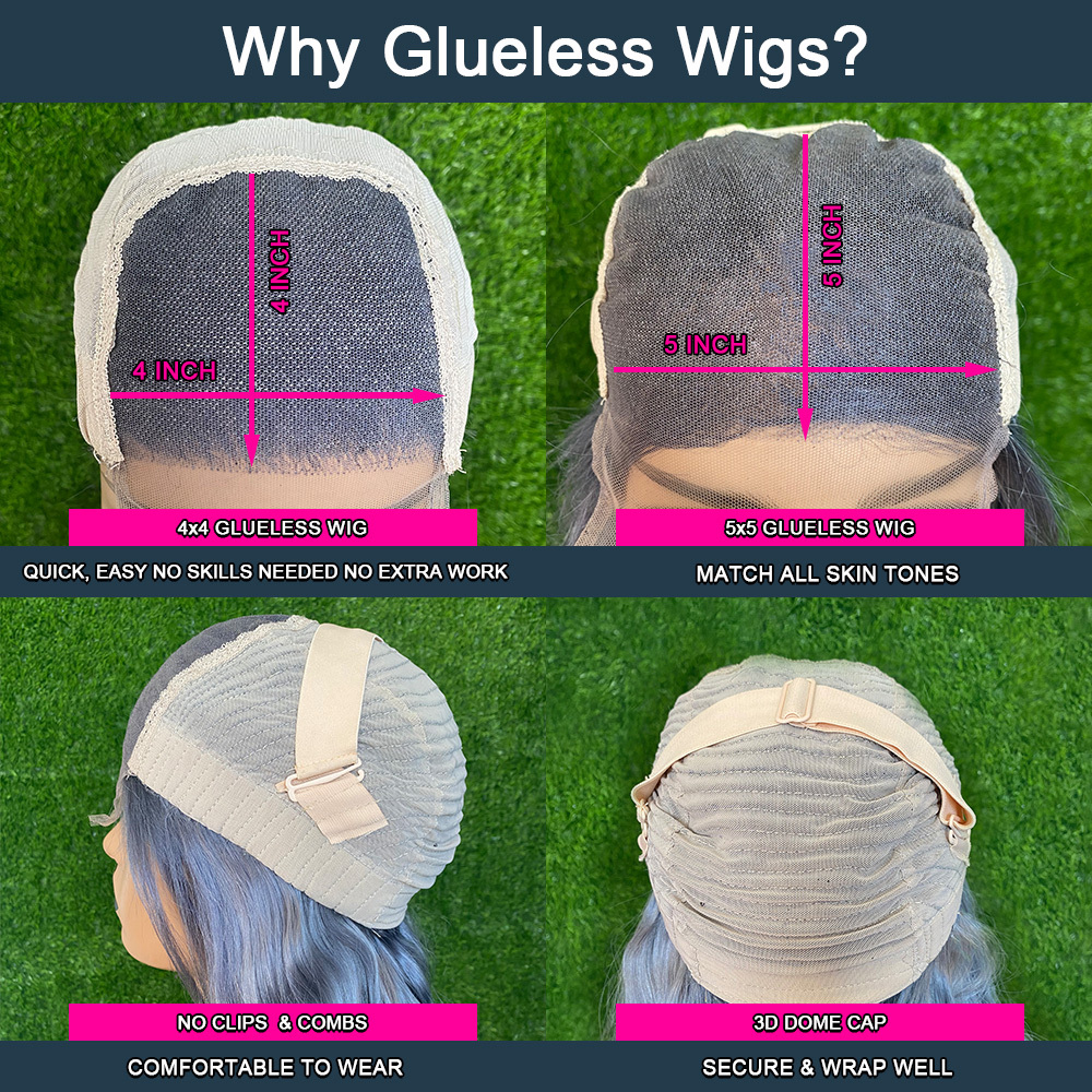 ParksonHair Ombre Blonde Orange Loose Wave Human Hair Wig 4x4 Lace Wear Go Glueless Wig 13x4 Regular Lace Front Wig  For Women 180% Density