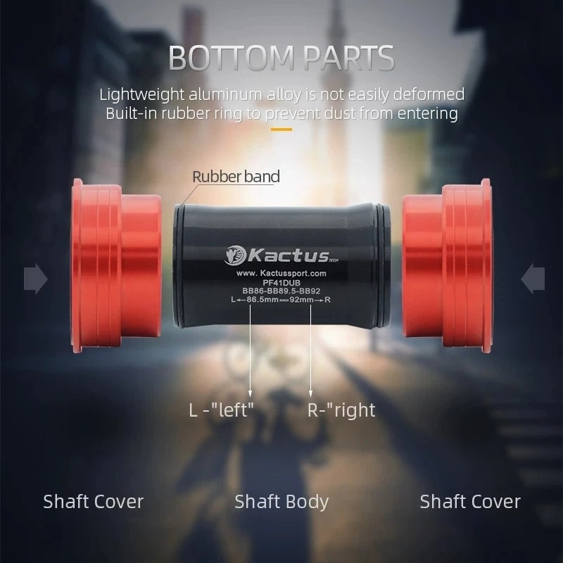 KACTUS PF41 Ceramic Bottom Bracket 28.99mm - BB92 / BB86 dub for Sram - Lightweight for Road & Mountain Bike