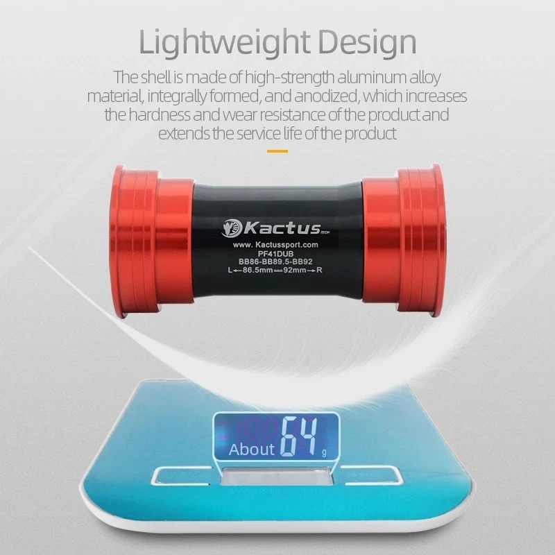 KACTUS PF41 Ceramic Bottom Bracket 28.99mm - BB92 / BB86 dub for Sram - Lightweight for Road & Mountain Bike