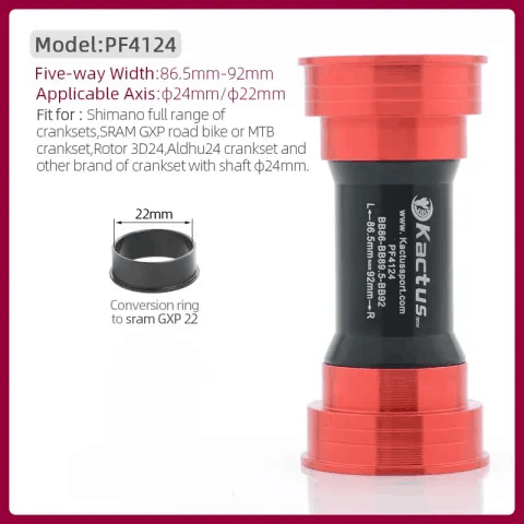 KACTUS PF41 Ceramic Bottom Bracket - for Shimano 24mm - Low Friction - For Bike BB86/92